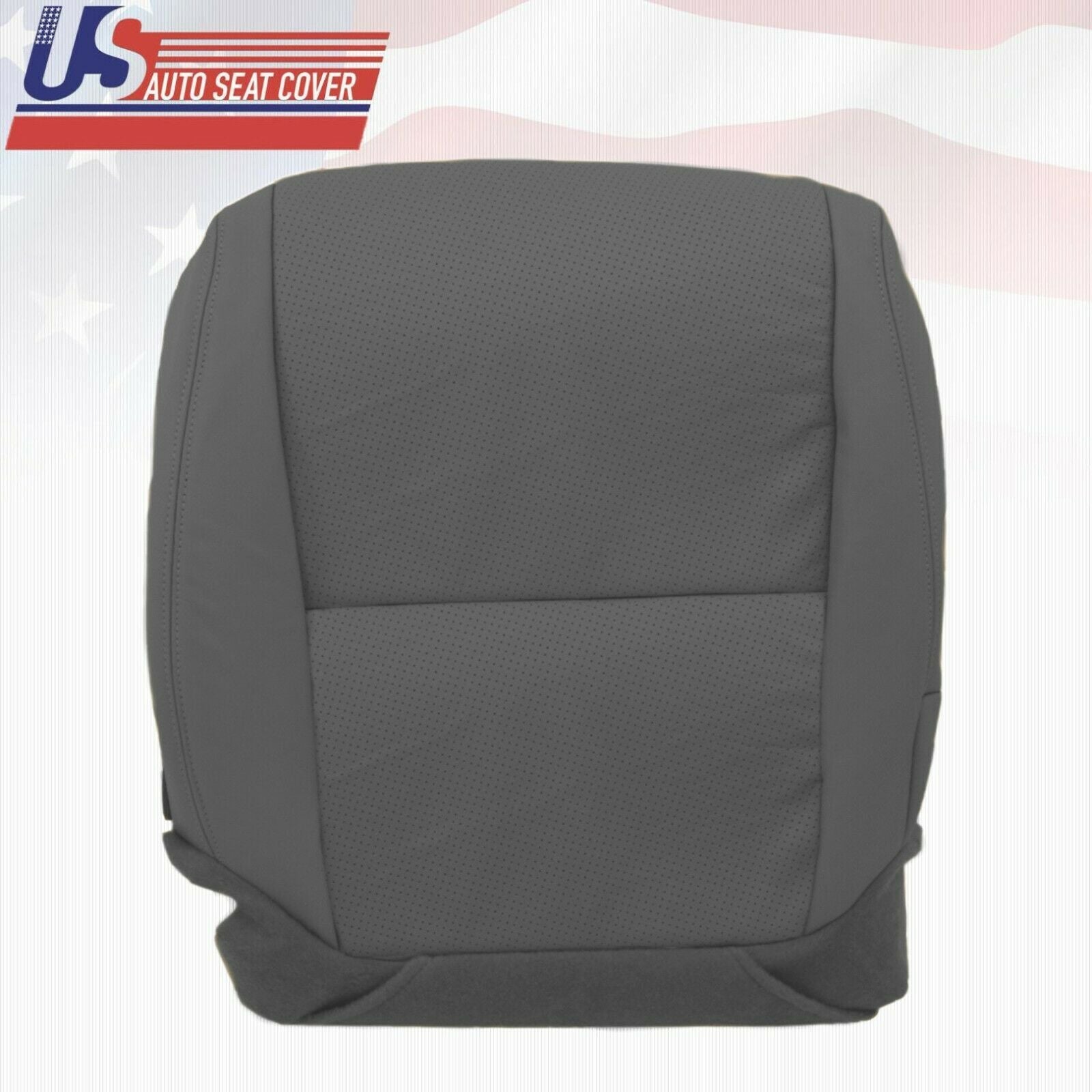 2004 Fits Acura TL Front & Rear Top & Bottom 6PCS Perforated Leather Covers Gray