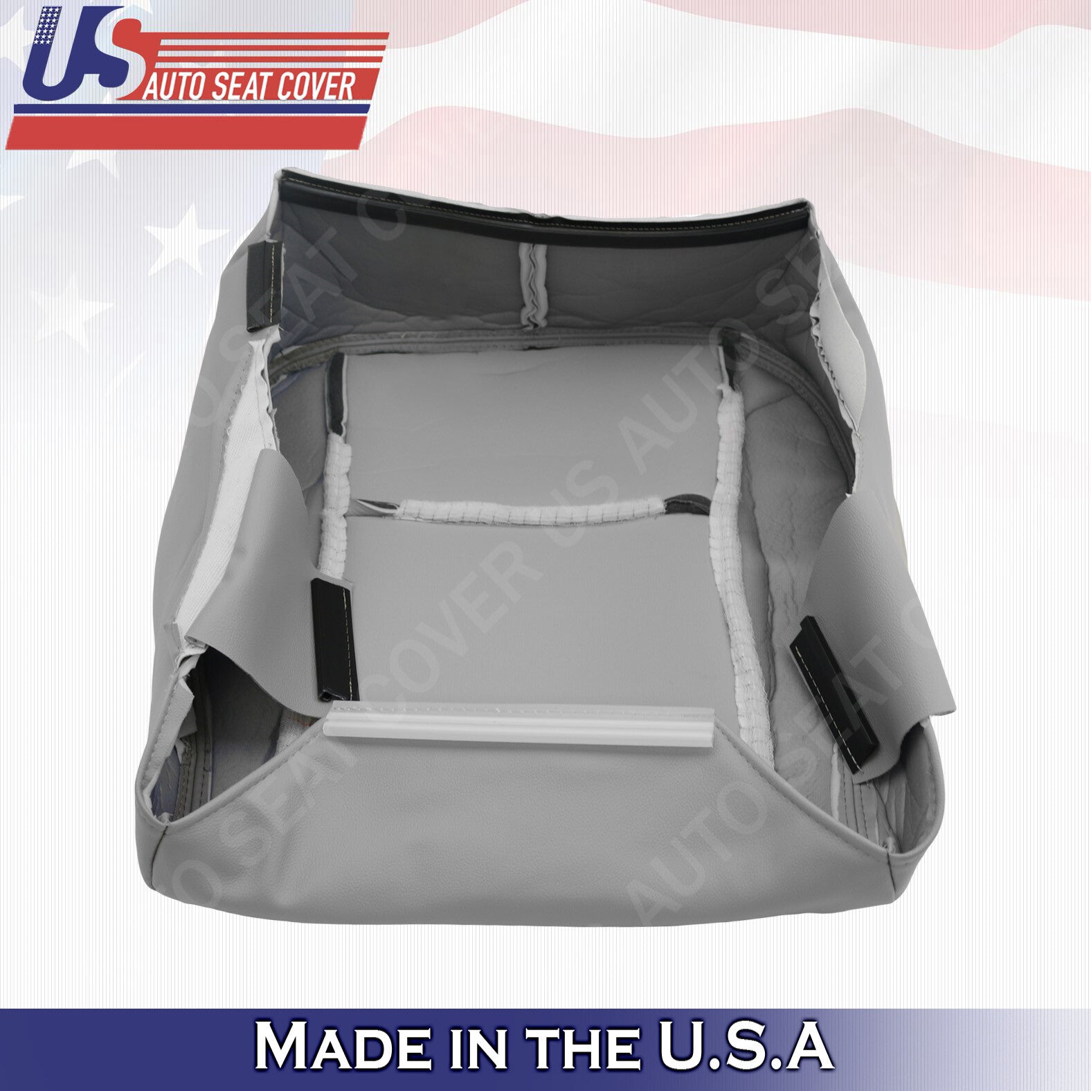 PASSENGER Bottom Perforated Leather Seat Cover 2003 2007 Cadillac CTS Blk & Gray