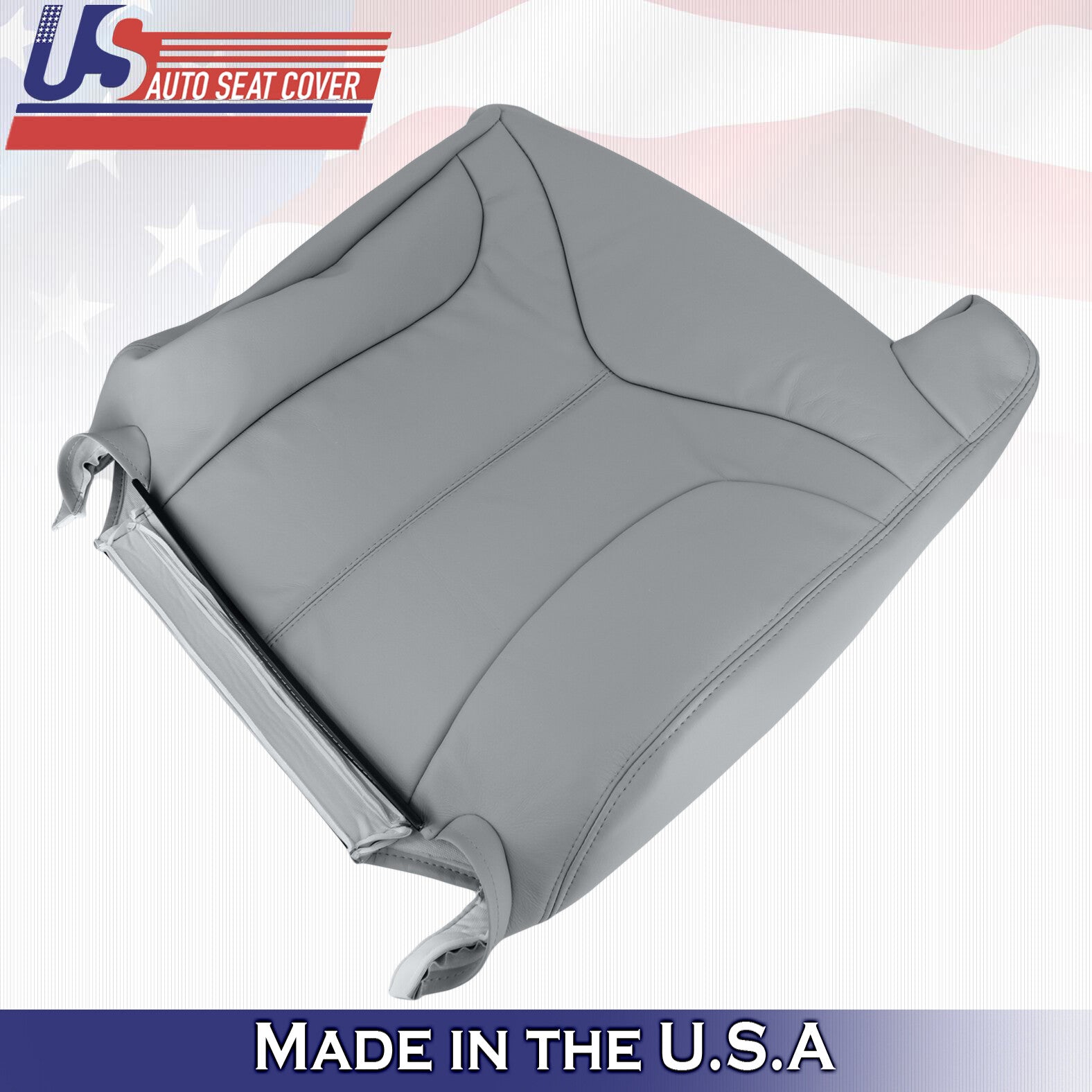 2001 2002 For GMC Yukon XL SLT SLE Driver & Passenger Top Leather Covers Gray