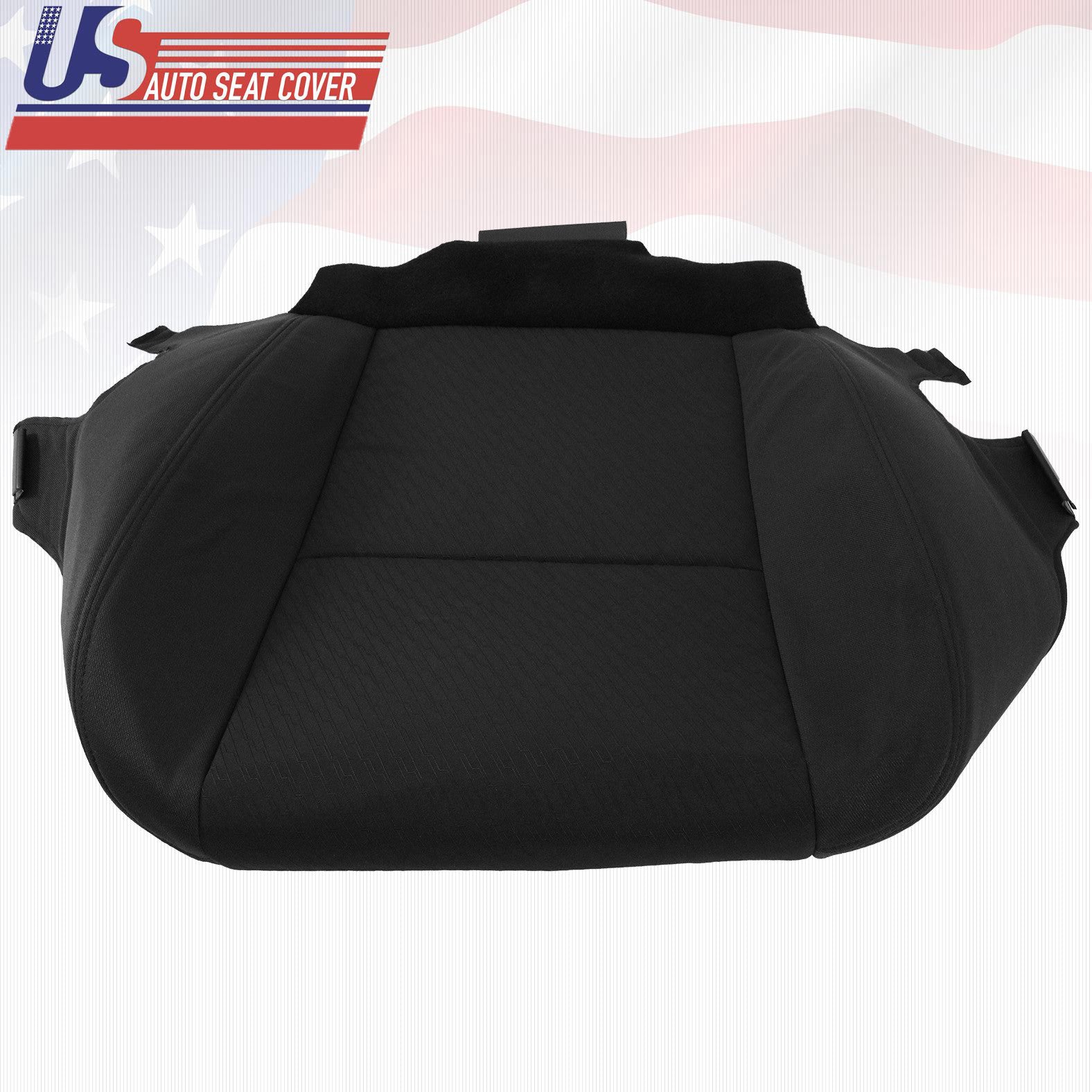 2010 - 2014 GMC Sierra Passenger Side Bottom Replacement Cloth Seat Cover Black