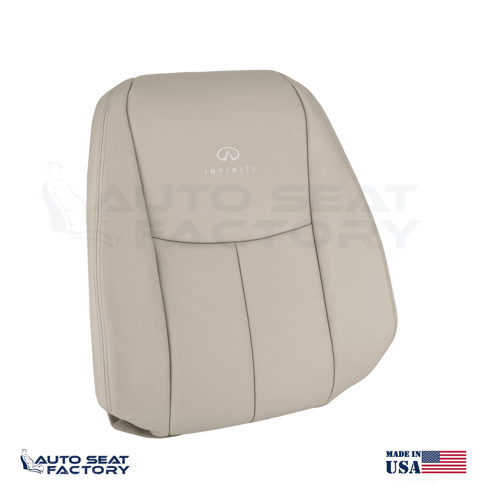 2014 -2020 Fits Infiniti Q50 LEFT & RIGHT Top Wheat Vinyl SOLID Seat Covers 2PCS