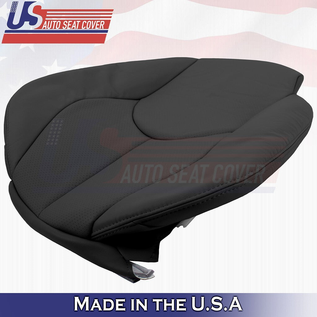 1996 to 2002 Fits Mercedes Benz SL600 Driver Bottom & Top Perf Leather Cover BLK