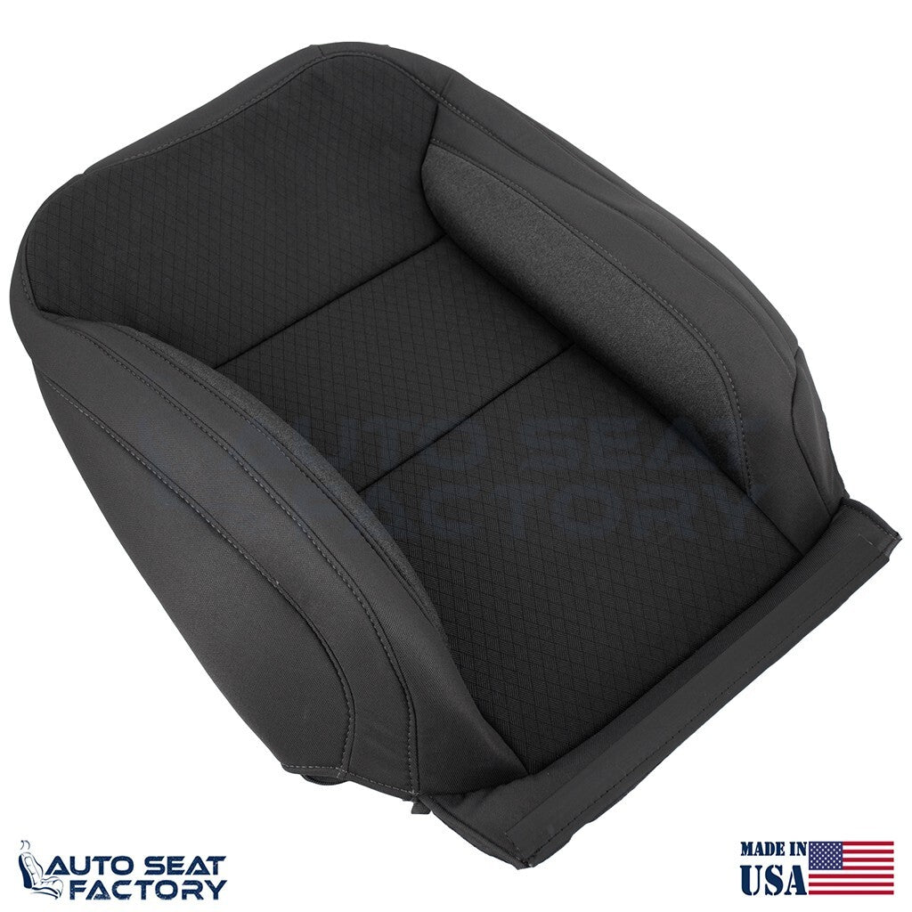 Replacement 2019 - 2023 GMC Sierra PASSENGER Side Top Black Cloth Seat Cover