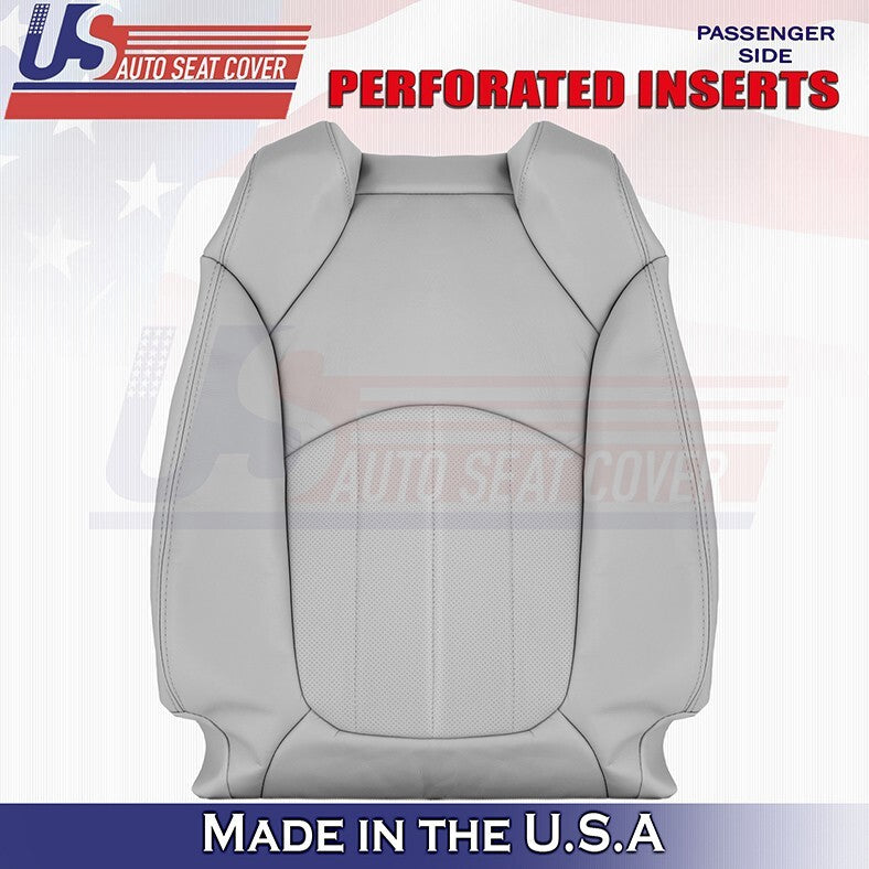 2008-2012 For Buick Enclave Driver & Passenger Top Perforated Leather Cover Gray