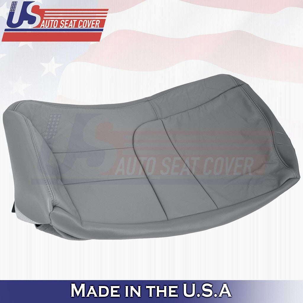 1995 to 1999 Fits GMC Yukon Suburban Rear Driver Bottom Leather Seat Cover Gray