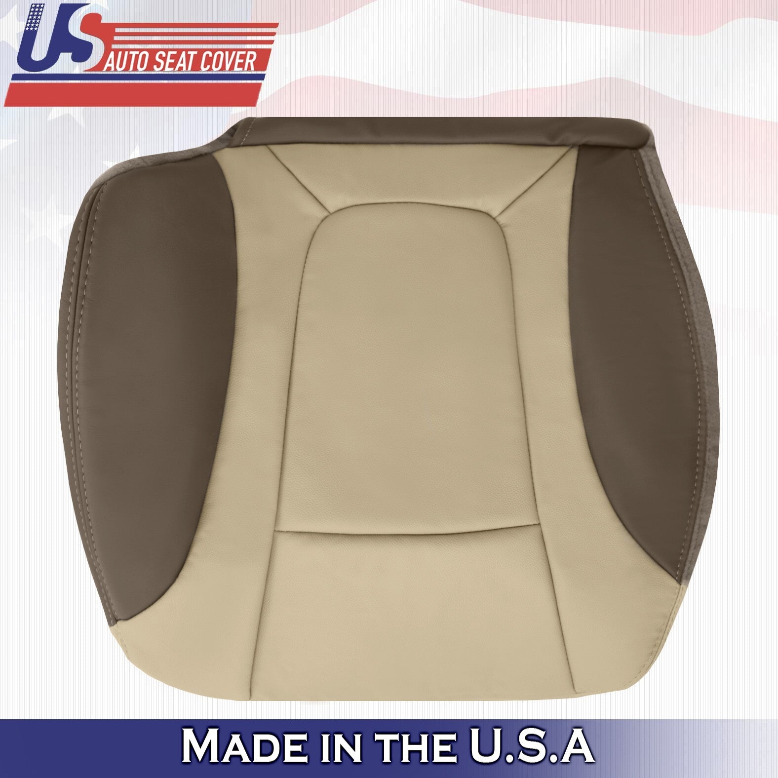 Driver Bottom &Top Leather Cover 2Tone Tan For 2002 to 2004 Chevy Trailblazer