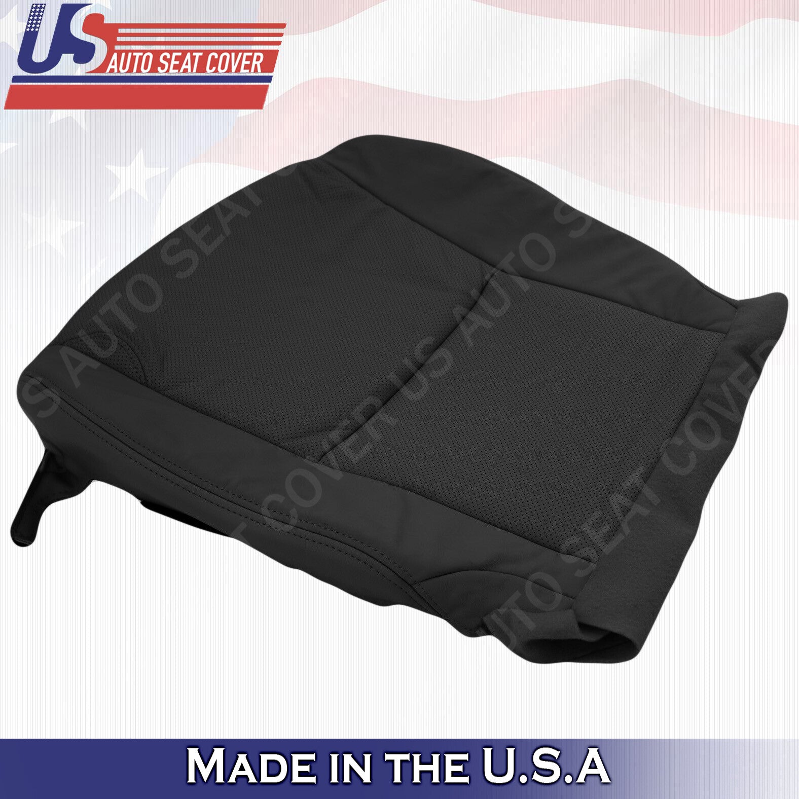 Fits 2006 to 2011 Lexus GS350 Driver Bottom Leather Perforated Seat Cover Black