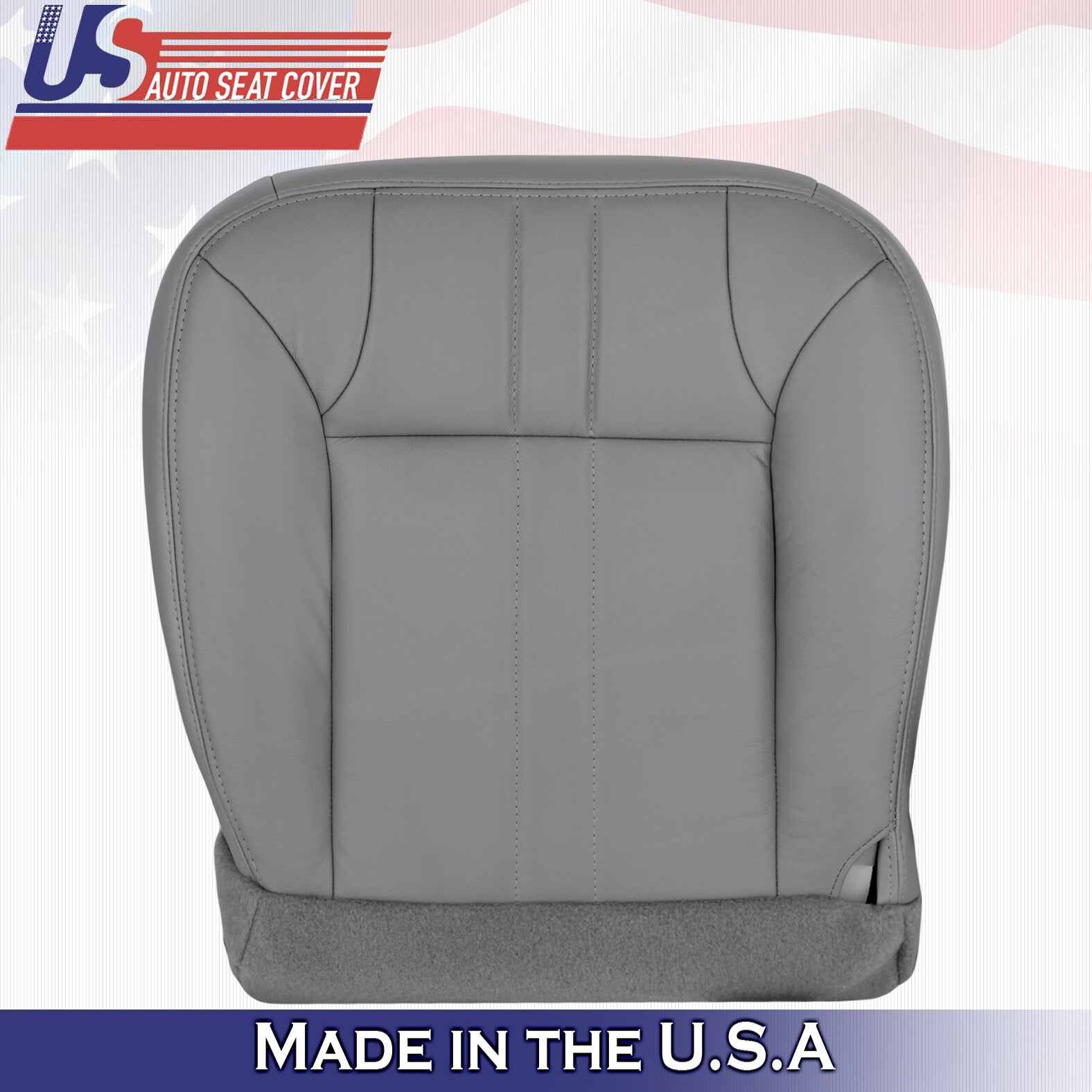 2000 For Ford Excursion Limited XLT Driver Side Bottom Leather Seat Cover Gray