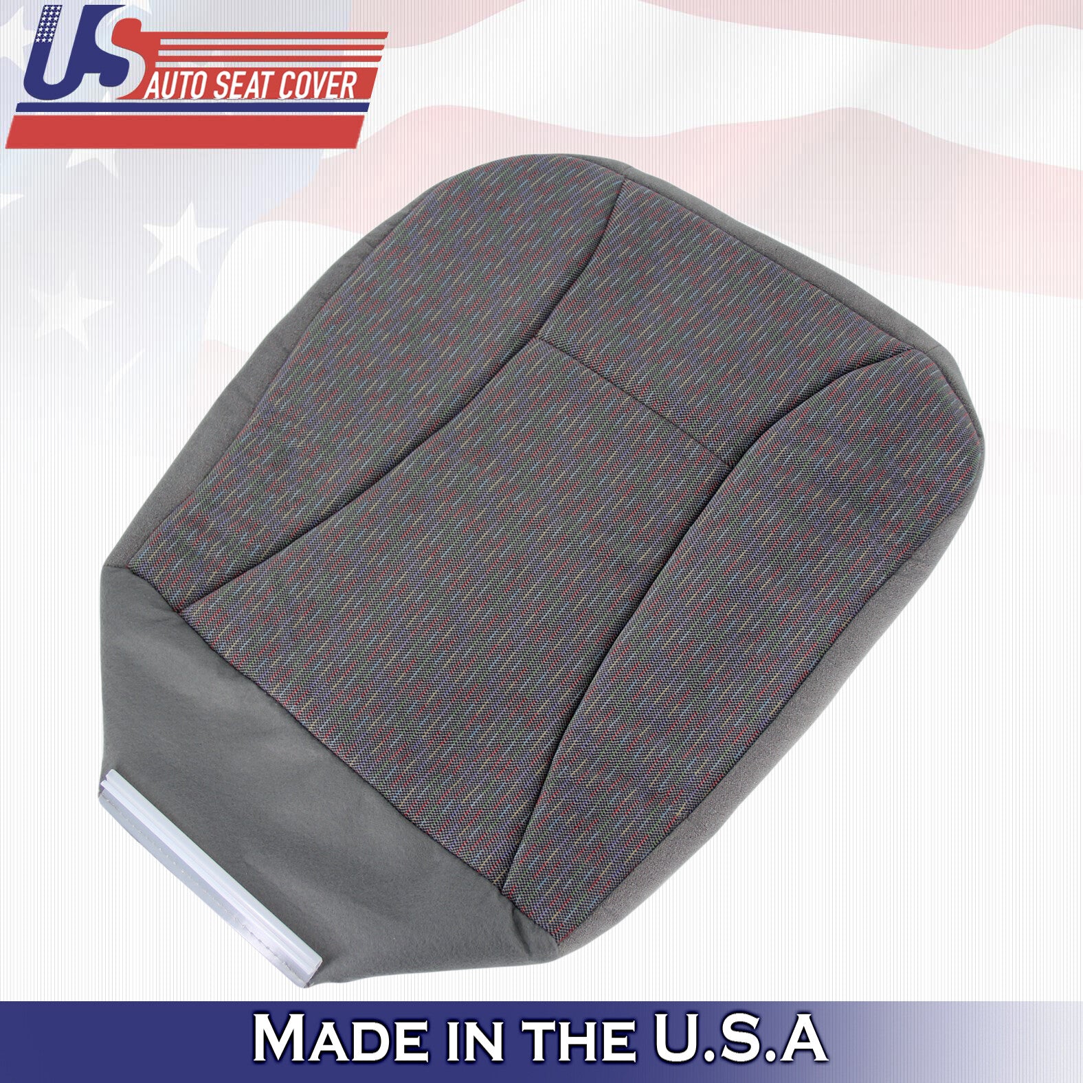 For 1992 -1996 Ford Bronco XLT Front Passenger Side Bottom Cloth Seat Cover Gray