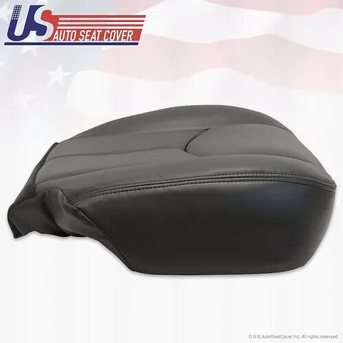 2003 to 2006 Fits GMC Sierra Driver Bottom Leather Seat Cover Dark Gray