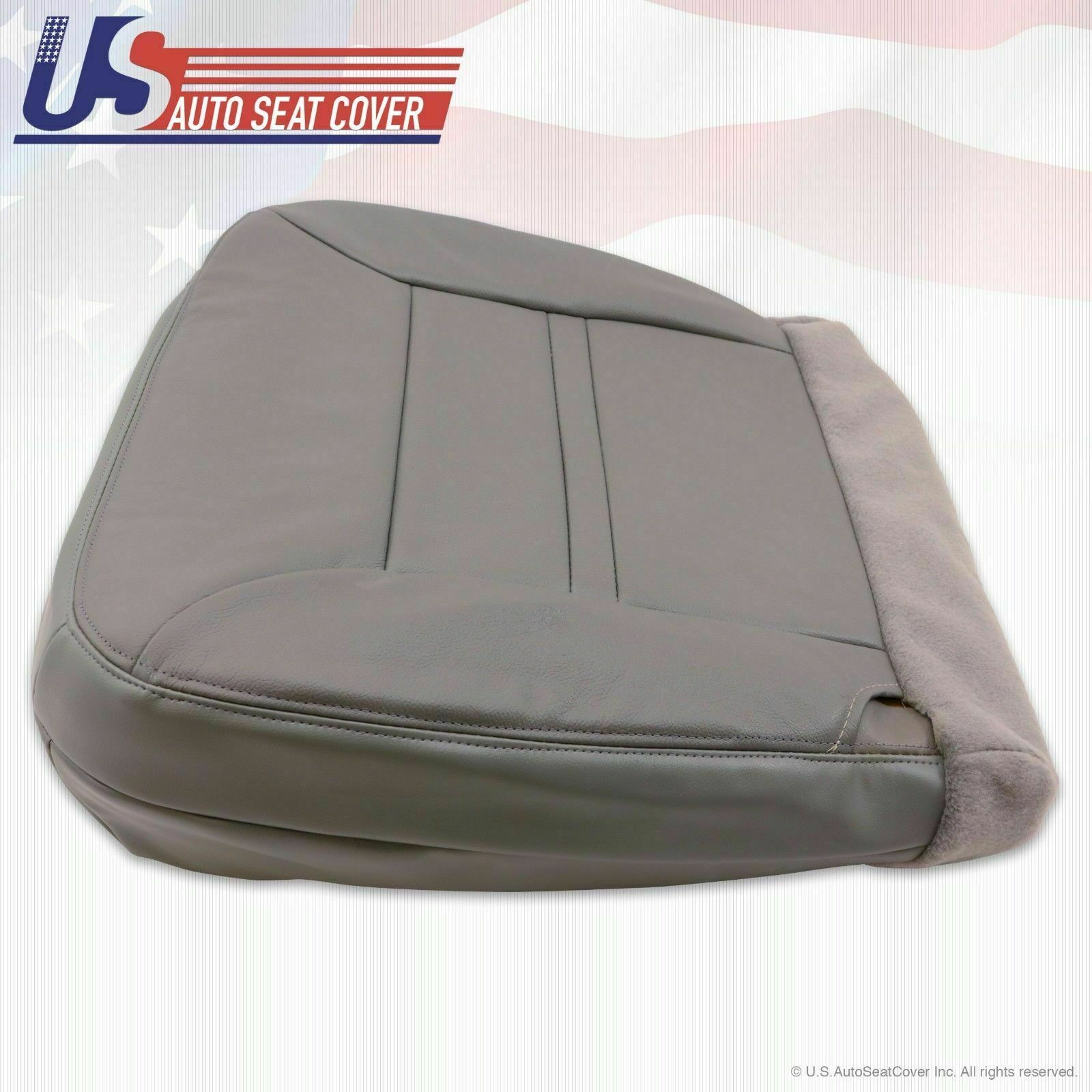 2000 2001 Ford Excursion Limited Driver Side Bottom Leather Seat Cover Gray