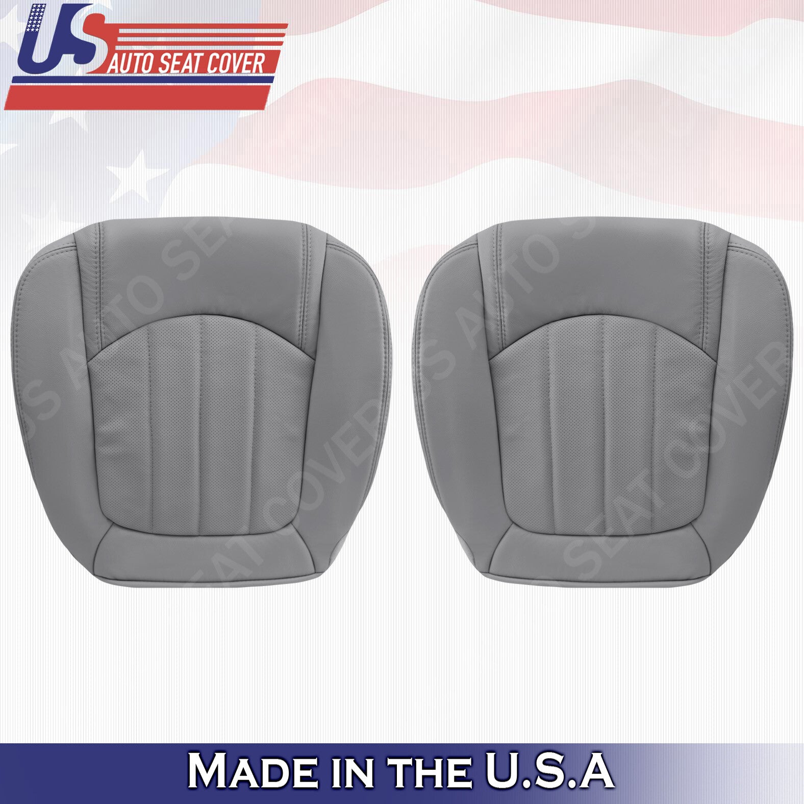 2008 to 2012 Buick Enclave Front lower Bottom Perforated Leather Seat Cover Gray