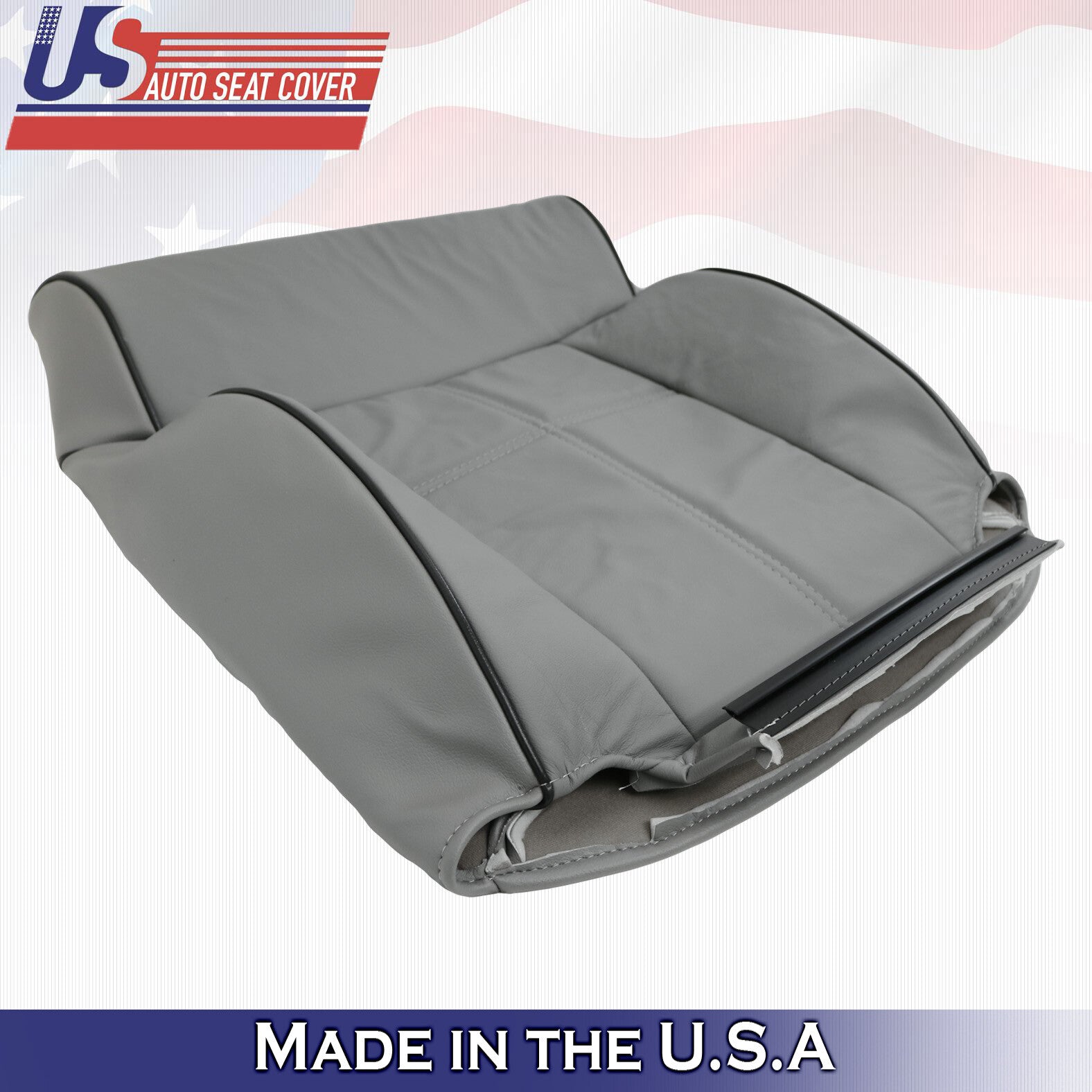 Gray Front Upper Backrest Leather Seat Cover FOR 2006 2007 2008 Lincoln Mark LT