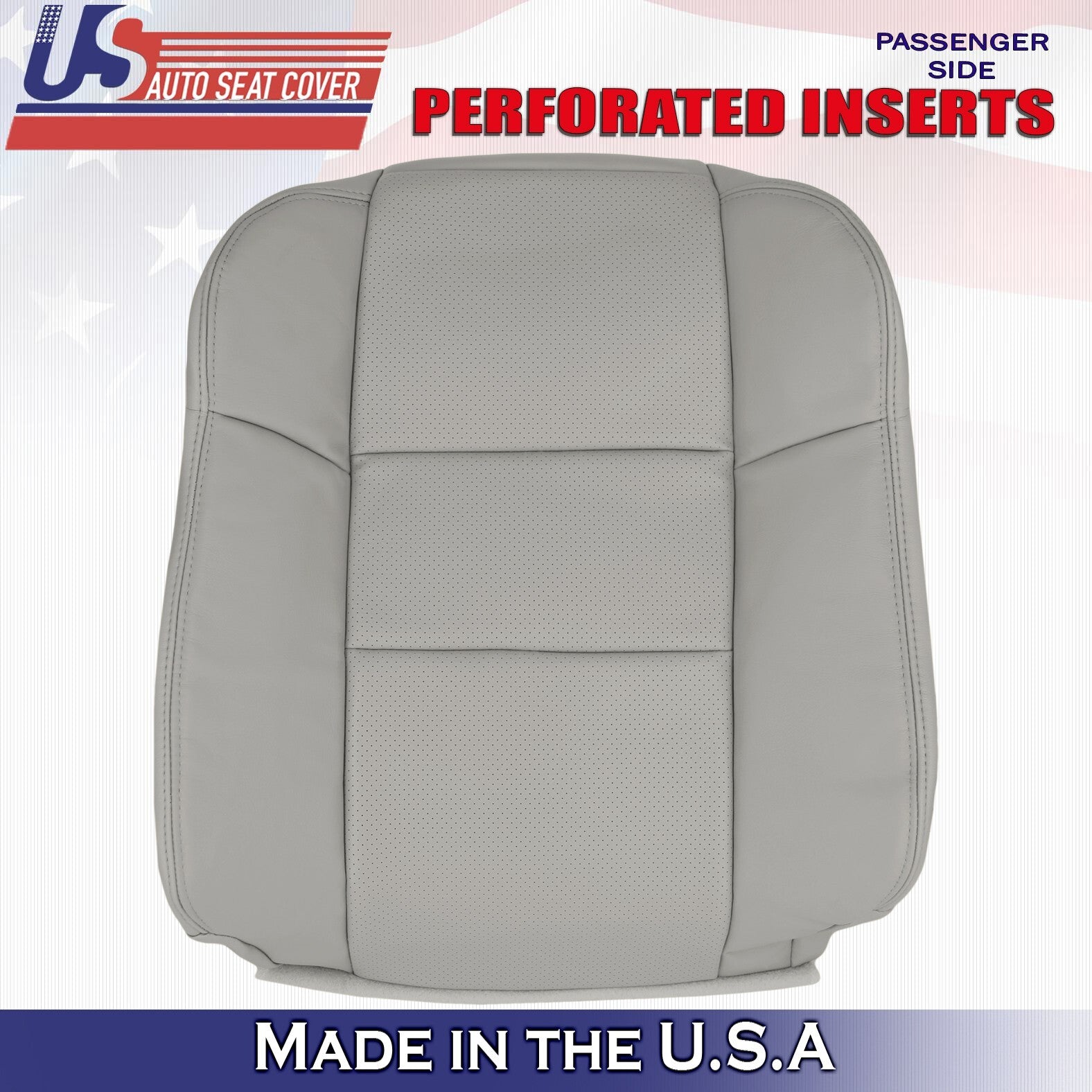 2011 2012 For Acura RDX Passenger Top Bottom Synthetic Perf Leather Covers Gray