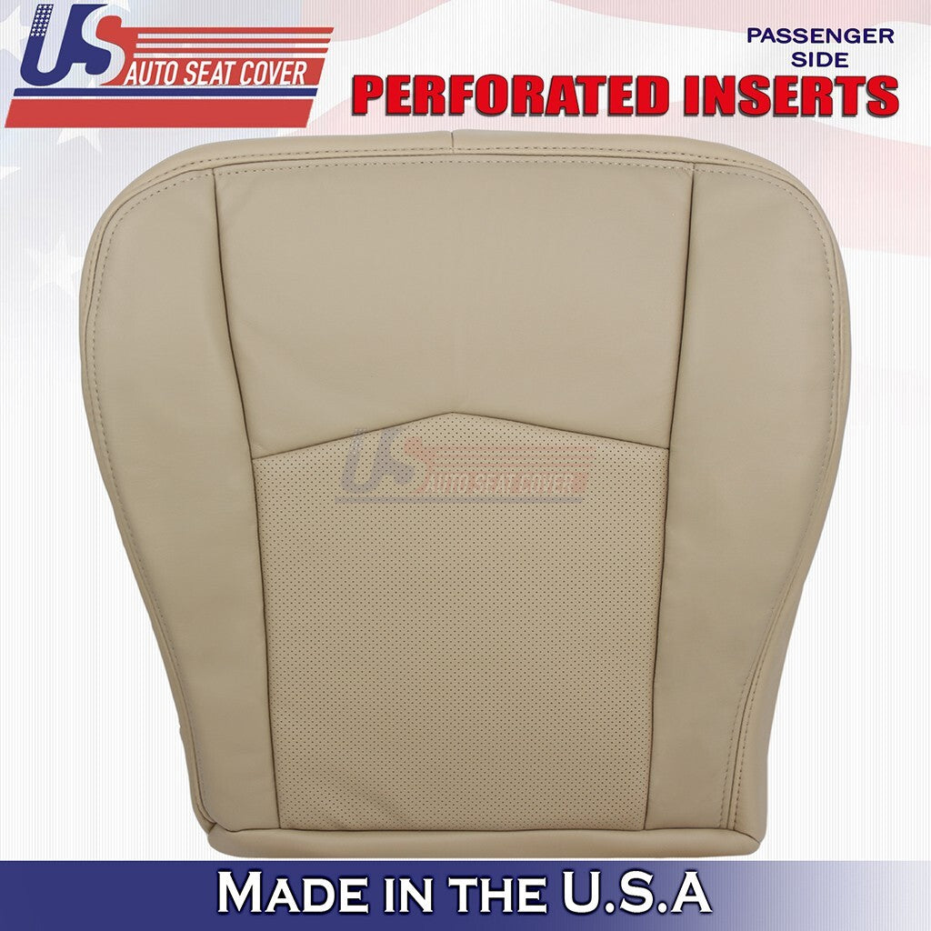 2004 to 2009 For Cadillac SRX Front Passenger Bottom Leather Cover Cashmere Tan