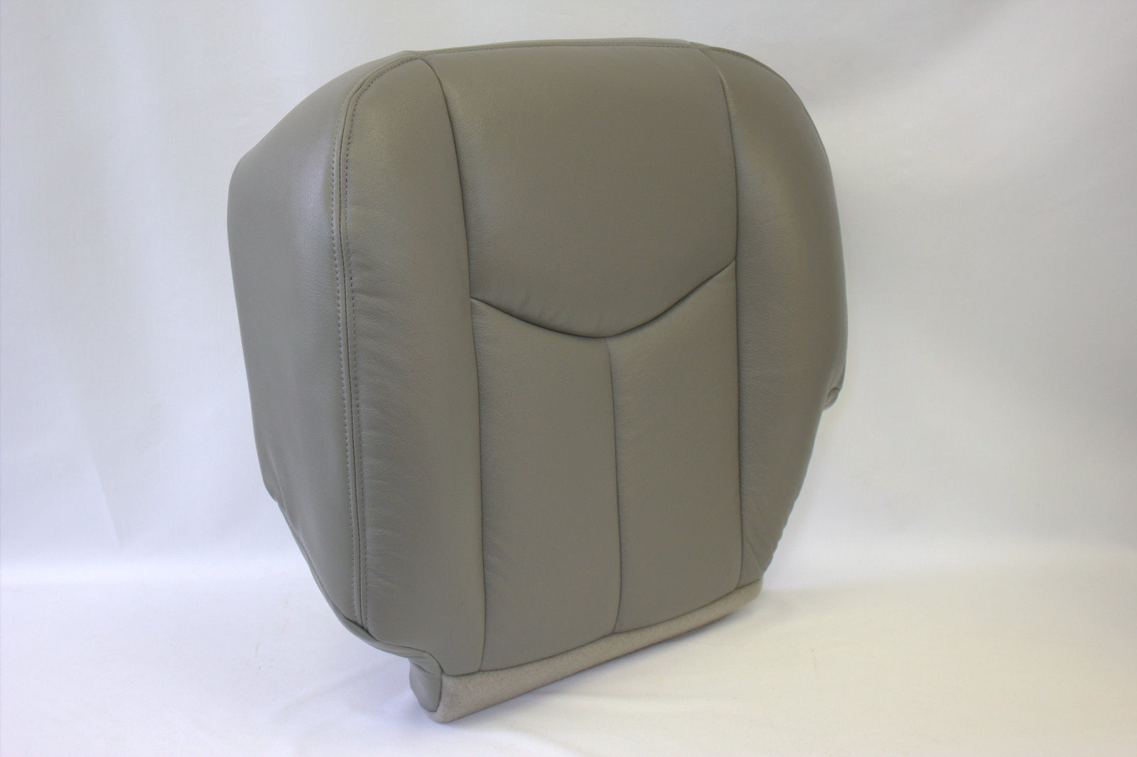 03 04 05 06 Tahoe Suburban Yukon Front Left Bottom Leather Seat Cover Light Gray