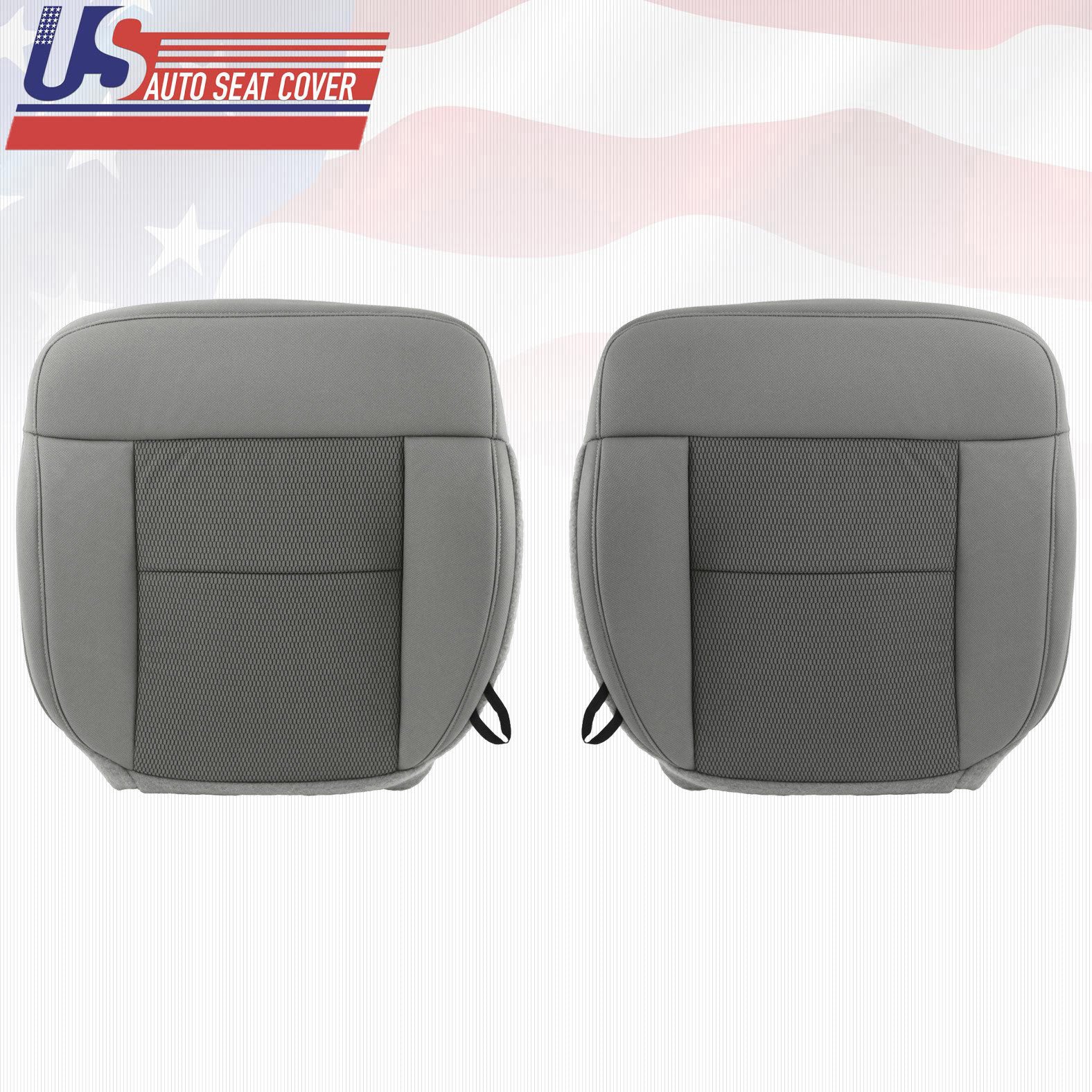 2004 -2006 Ford F150 Driver & Passenger Bottom Replacement Cloth Seat Cover Gray