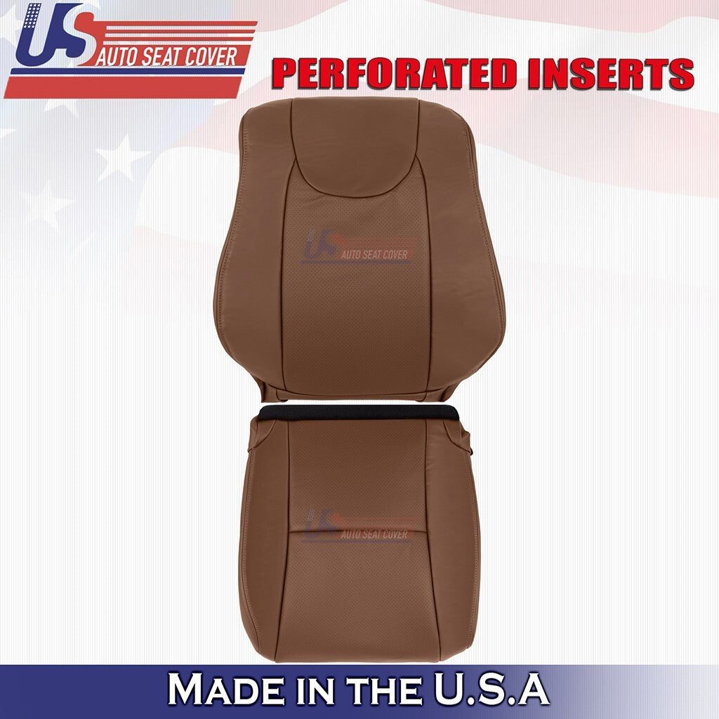 2013 2014 2015 For Lexus RX350 Driver Bottom & Top Perf Leather Cover Saddle