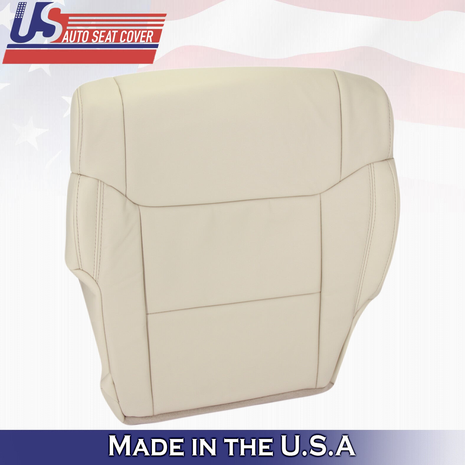 Fits 2014 to 2018 Toyota Tundra PASSENGER Bottom Leather Seat Cover Sand Beige