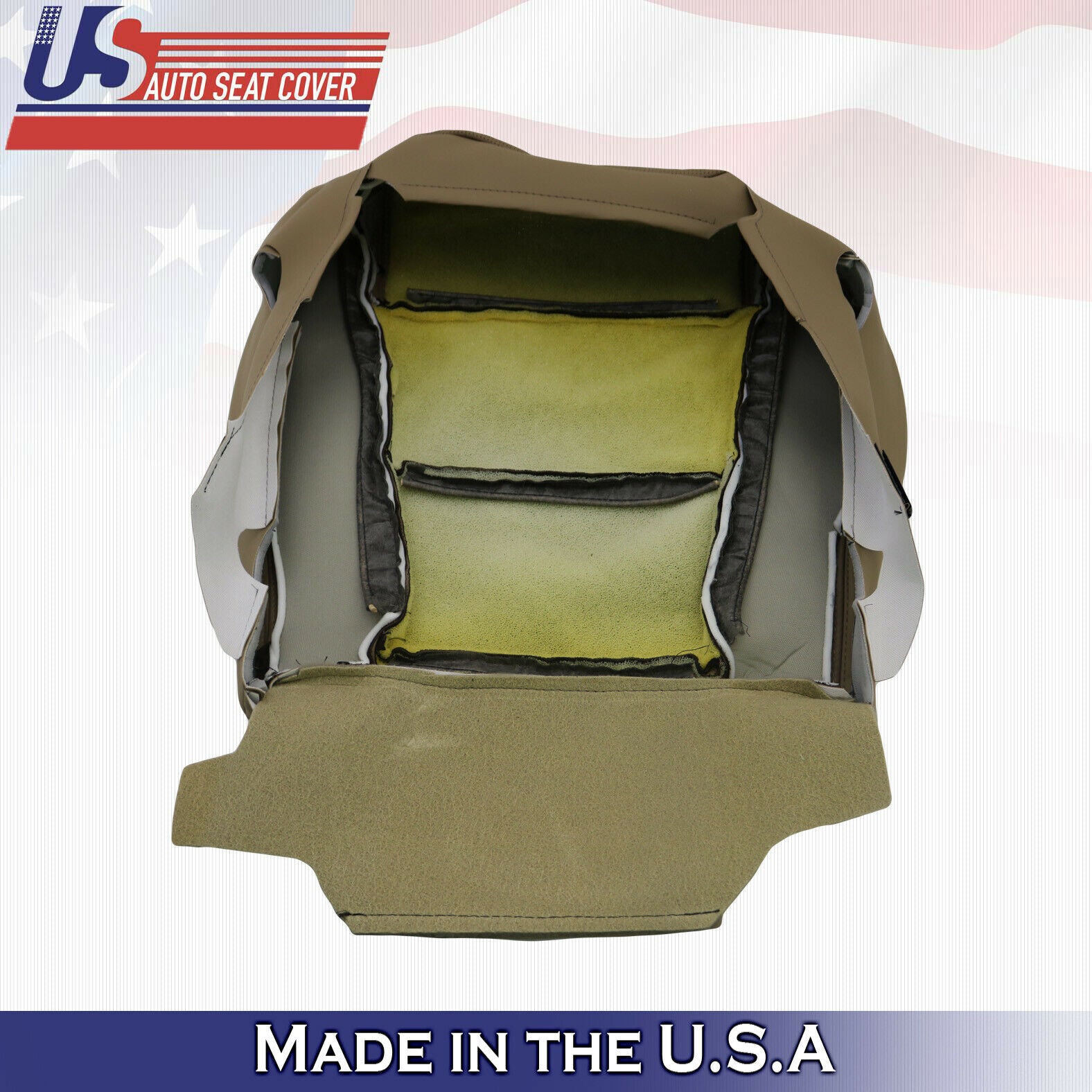 2004 For Acura MDX Driver Side Top & Bottom Synthetic Leather Seat Cover in Tan