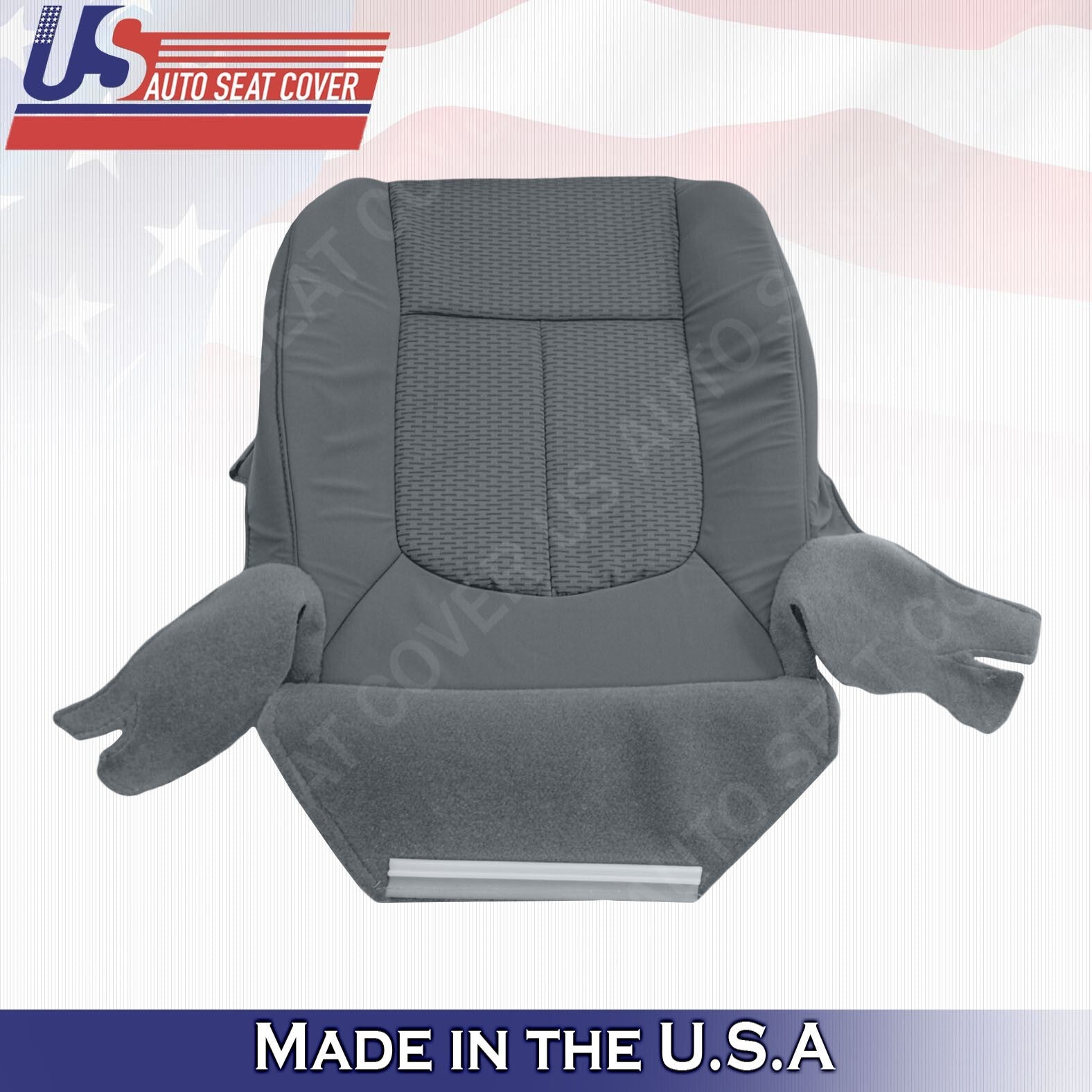 2011 To 2014 Fits Ford F150 Front Set Bottoms & Tops Cloth Seat Cover Gray
