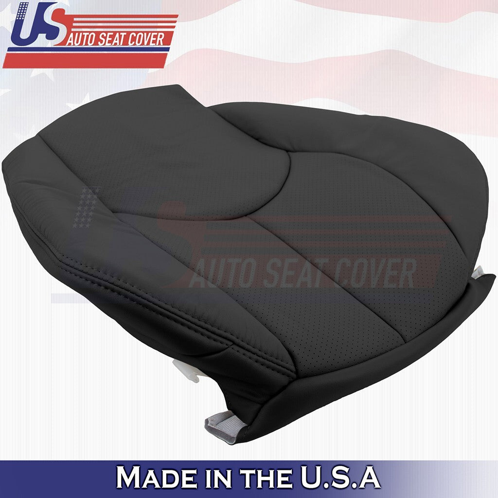 1996 to 2002 Fits Mercedes Benz SL600 Driver Bottom & Top Perf Leather Cover BLK