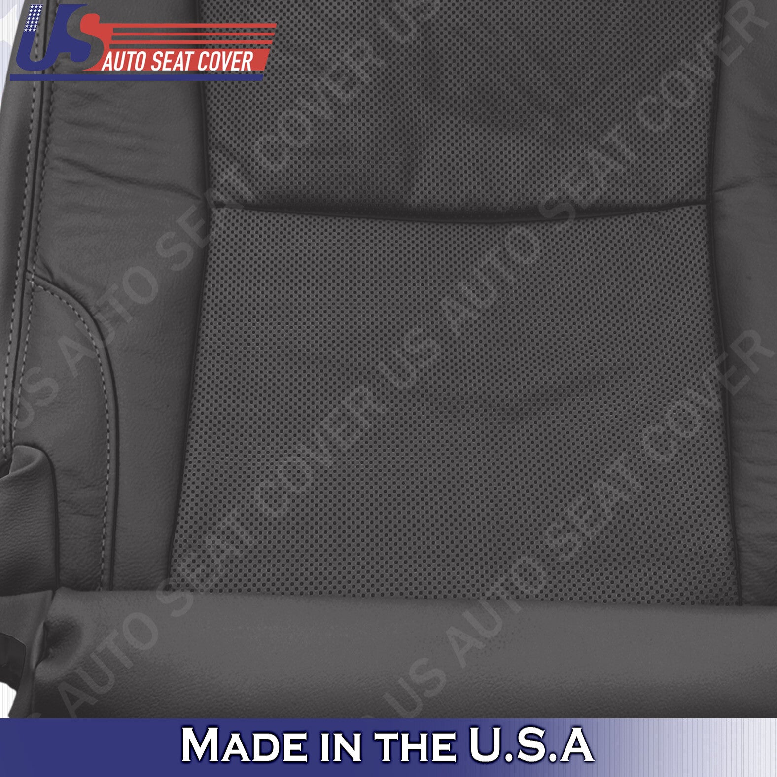 Fits 2008 Lexus IS250 IS350 Driver Side Bottom Seat Perforated Leather- Black