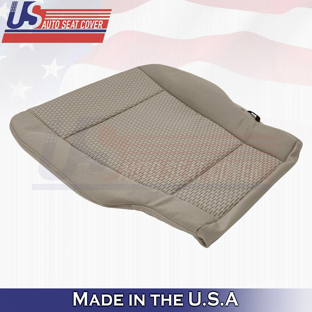2015 to 2019 Fits Ford F150 Driver Bottom & Top Cloth Seat Cover Light Camel Tan