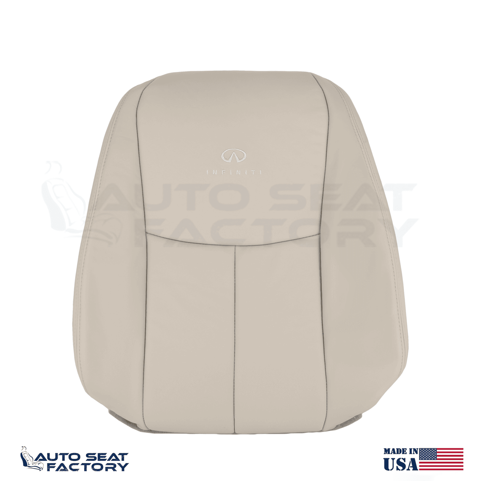 2014 -2020 Fits Infiniti Q50 LEFT & RIGHT Top Wheat Vinyl SOLID Seat Covers 2PCS