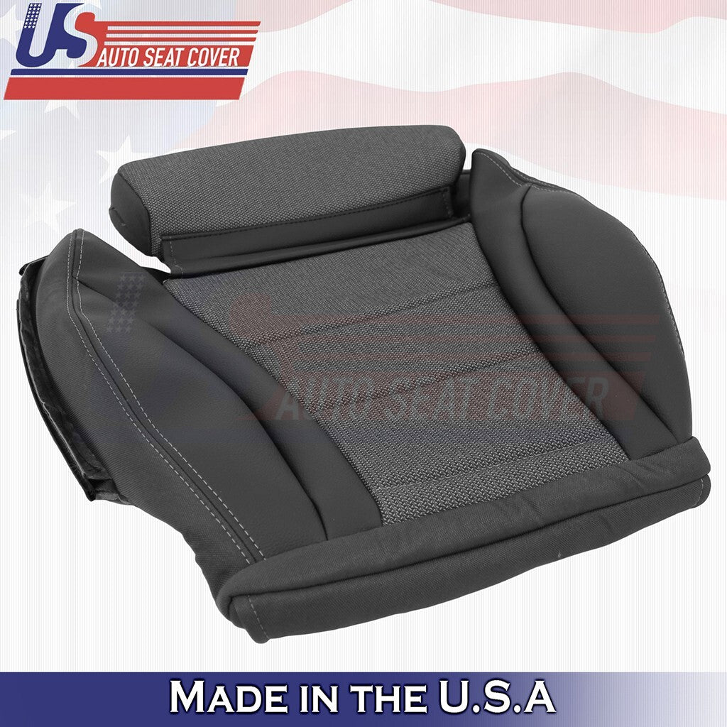 2016-2020 FOR Mercedes Benz GLC Driver Bottom Leather/Cloth Seat Cover Black