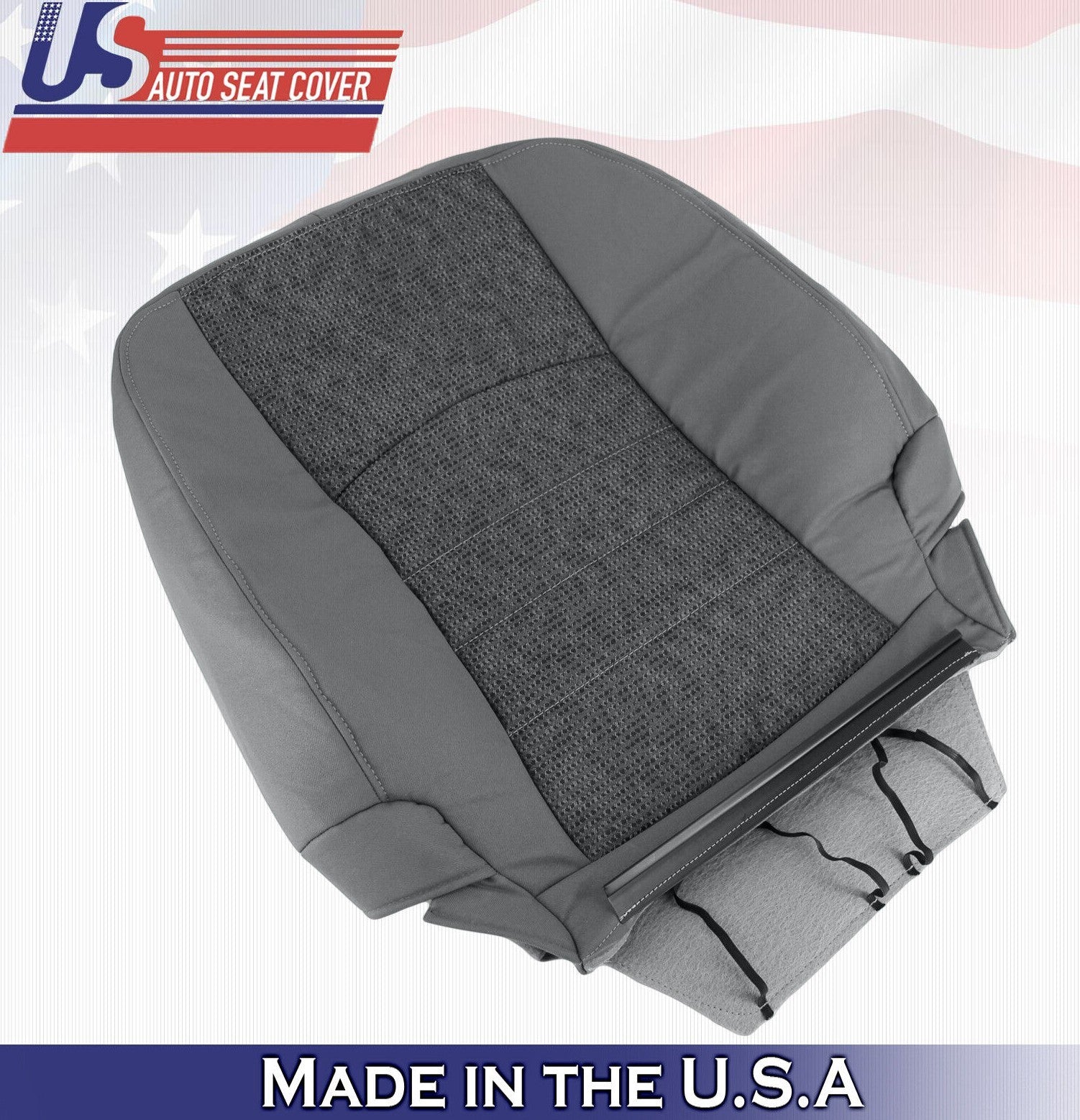 2017 2018 For Dodge Ram 4500 5500 SLT Passenger Side Top Cloth Seat Cover Gray