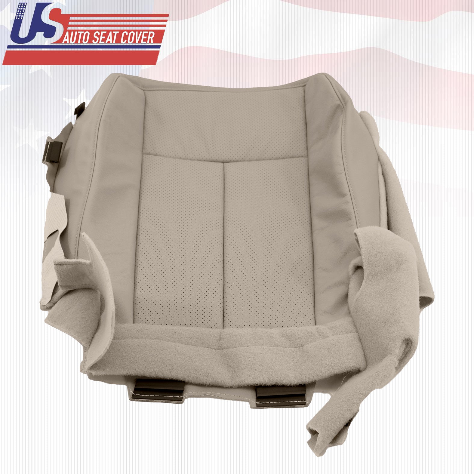 2011 2012 Ford Expedition Driver and Passenger Bottom Leather Seat Cover Gray
