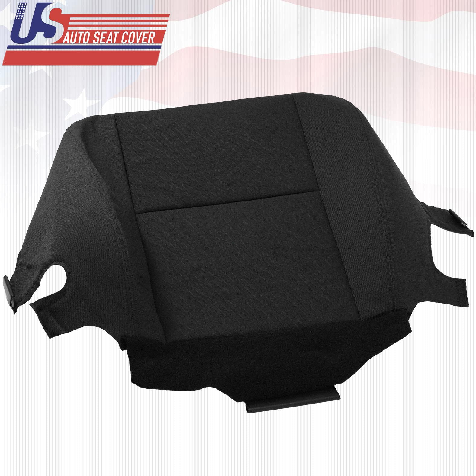 2010 - 2014 GMC Sierra Passenger Side Bottom Replacement Cloth Seat Cover Black