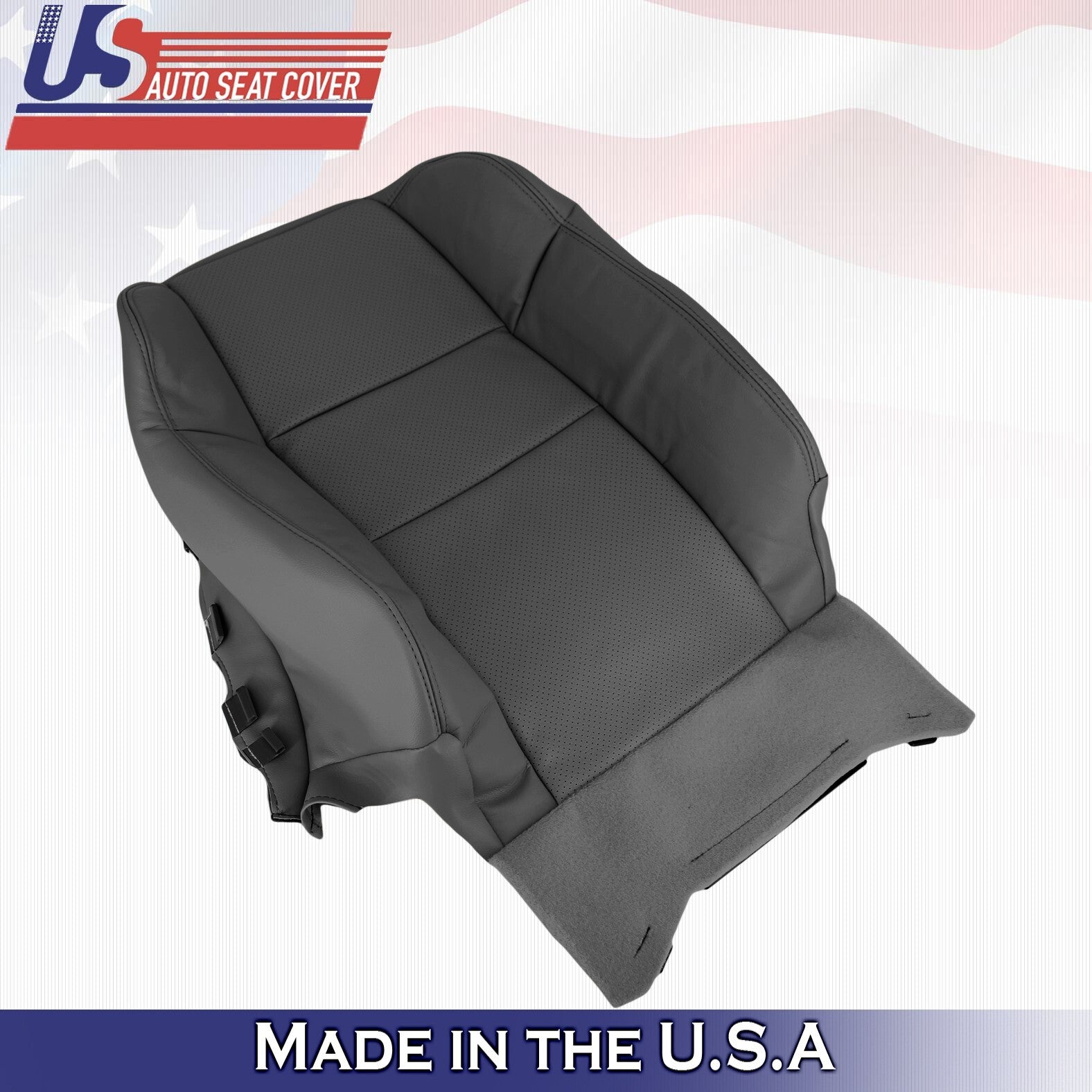 2011 2012 For Acura RDX Passenger Top & Bottom Synthetic Perf Leather Covers BLK