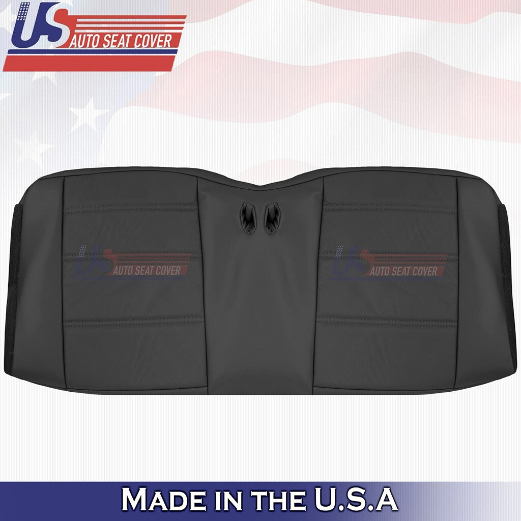 1999 2000 2001 Fits Ford Mustang V6 Rear Bench Bottom & Top Leather Cover Black