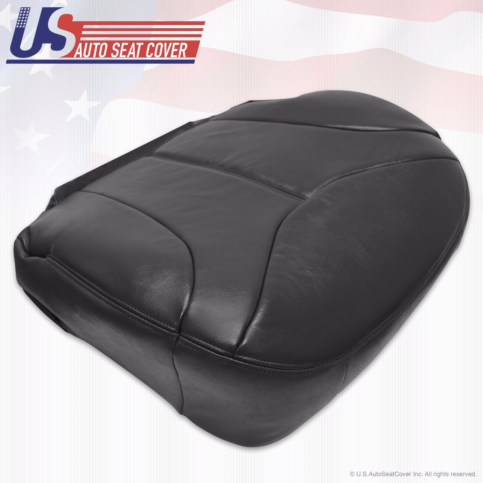 2002 GMC Sierra 2500 2500HD Driver-Passenger Bottom Leather Seat Cover Dark Gray