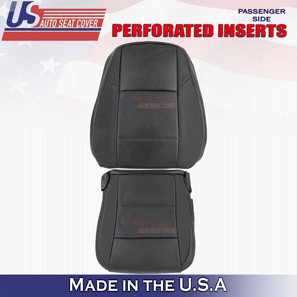 2013 to 2018 For Lexus ES350 Passenger Bottom & Top Leather Seat Cover Black
