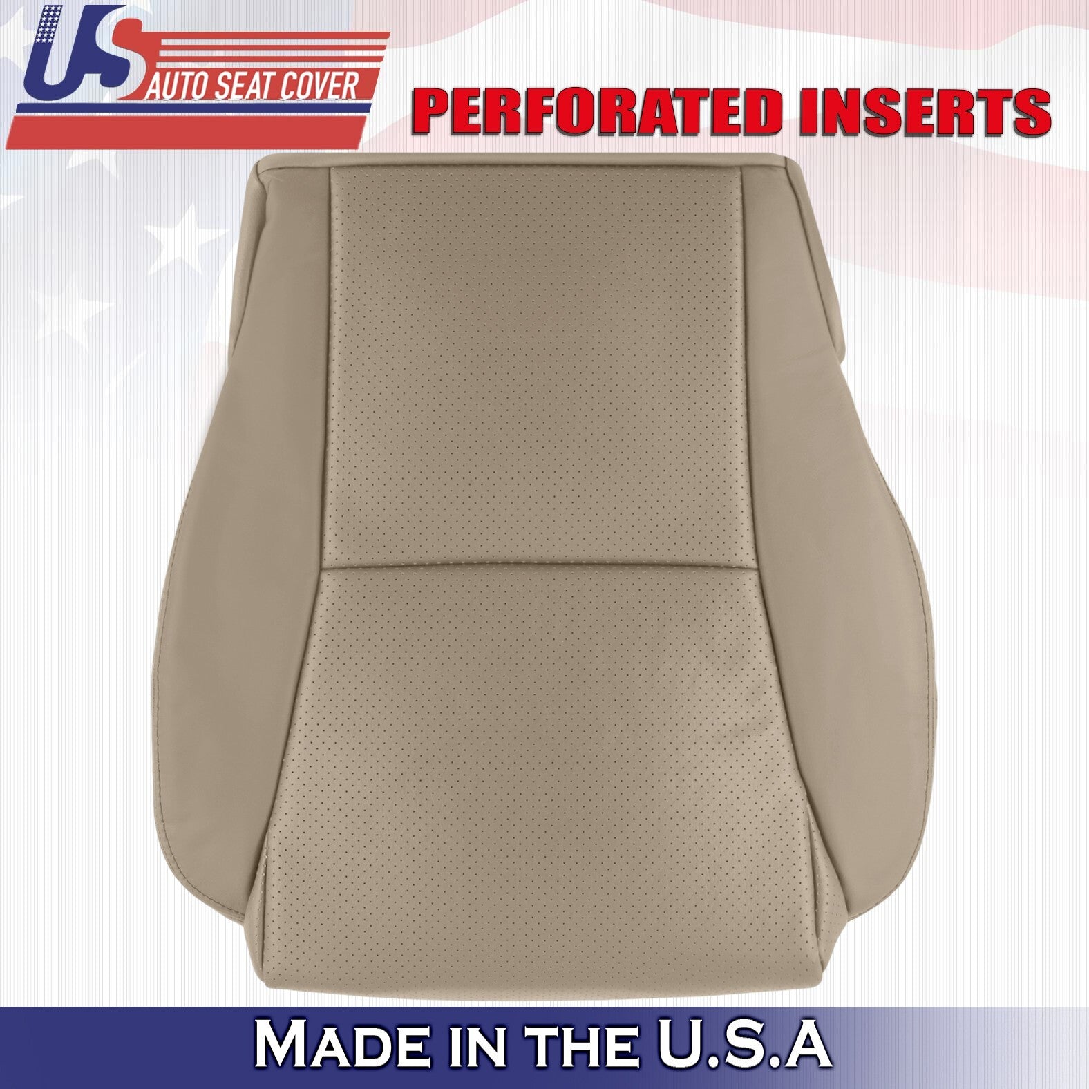 2007 For Toyota Solara Convertible Driver & Passenger Bottom Leather Covers Tan