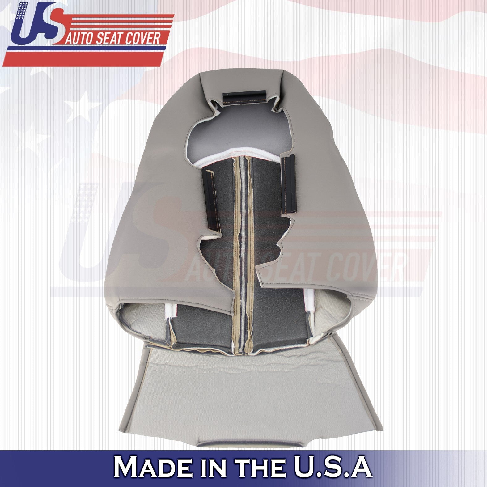 2008 to 2013 For Cadillac CTS Front 2 Top & 2 Bottom Leather Seat Covers Gray