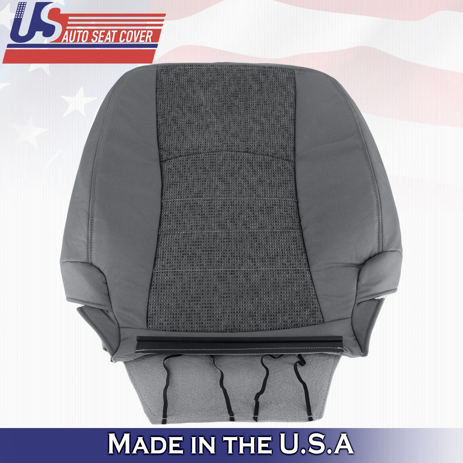 2018 For Dodge Ram 3500 4500 SLT Passenger Top & Bottom Cloth Seat Covers Gray