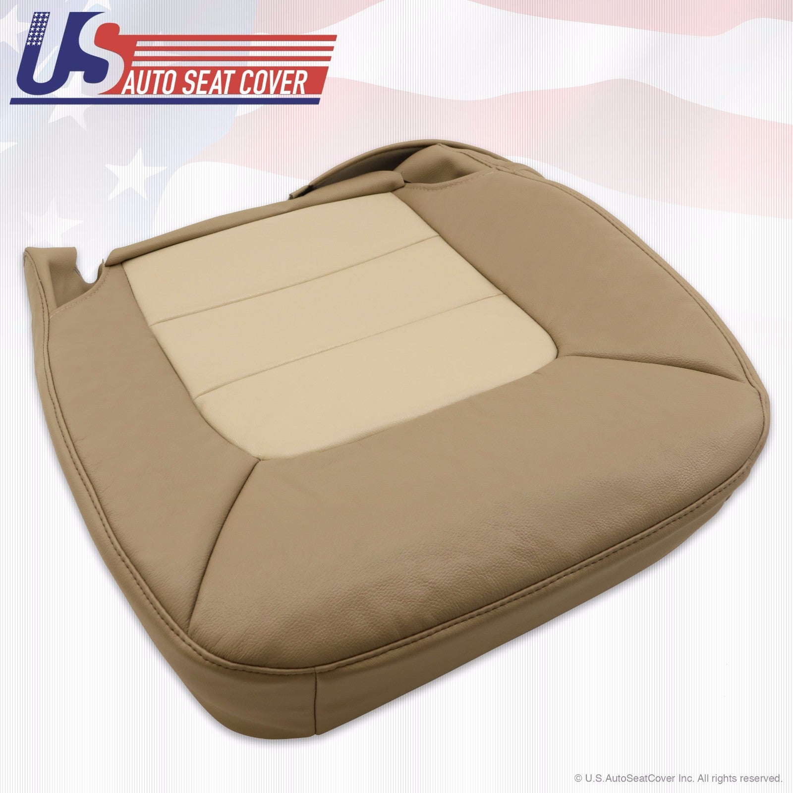 2004 Expedition Eddie Bauer Driver & Passenger Bottom Leather Seat-Cover 2-Tone