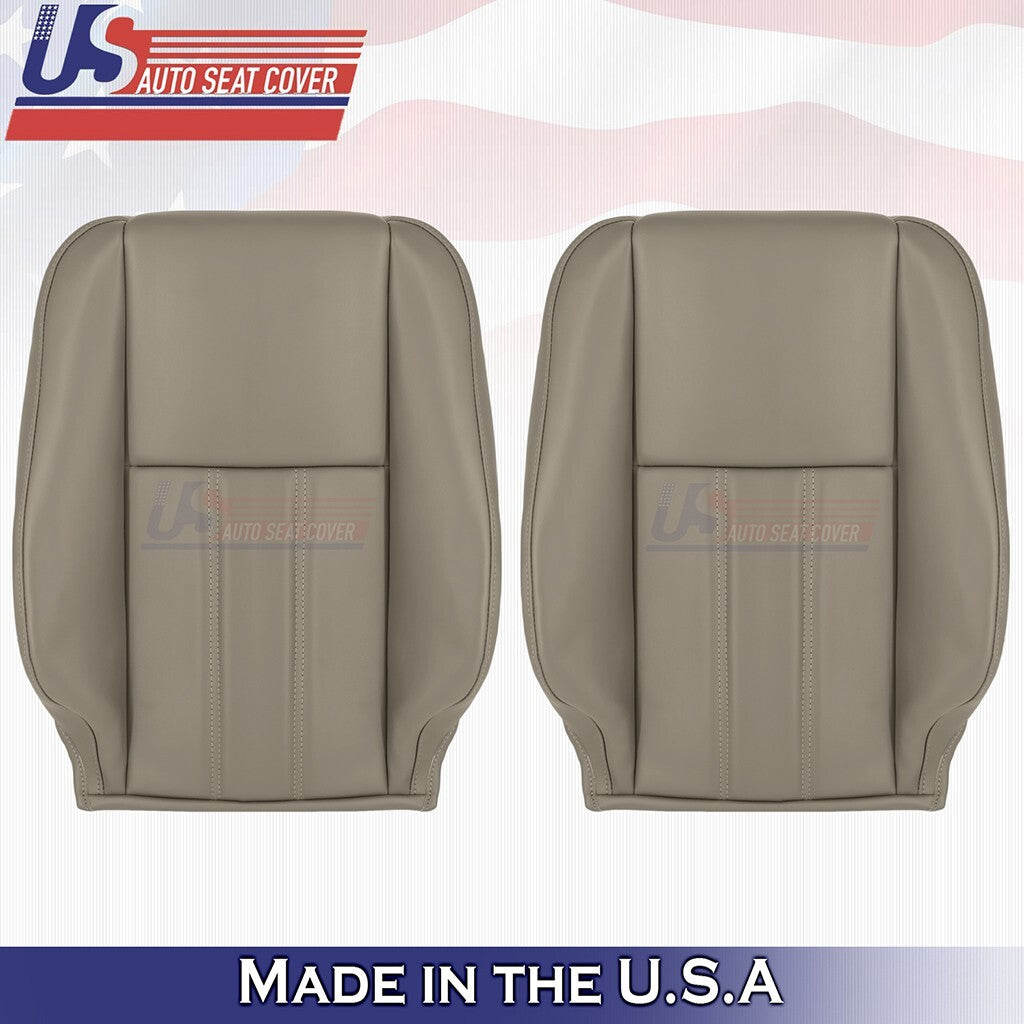 2008-2016 For Chrysler Town & Country Driver Passenger Uppers Leather Cover Tan
