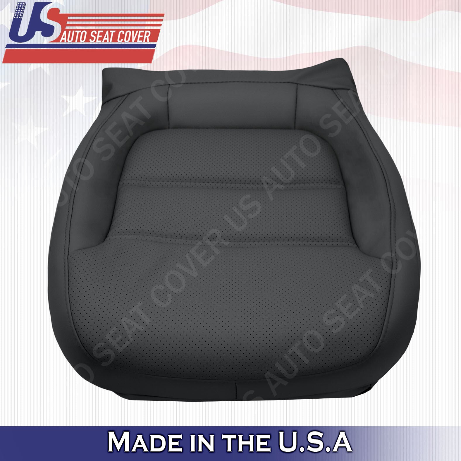 2011 to 2016 Volkswagen Jetta SE PASSENGER Bottom Perforated Leather Cover Black