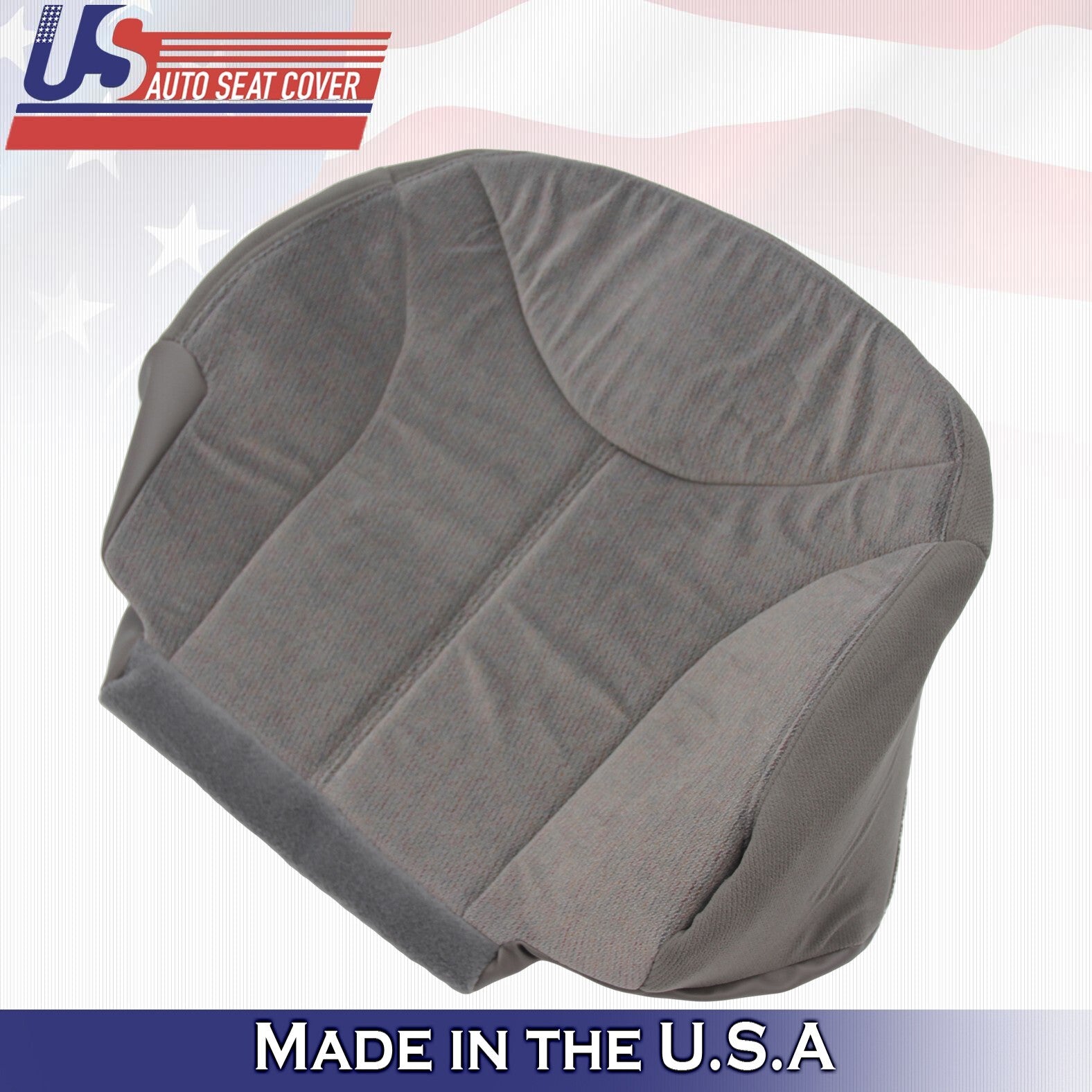 1999 to 2002 Fits GMC Yukon Front Sets Bottoms &Tops Cloth Seat Cover Gray