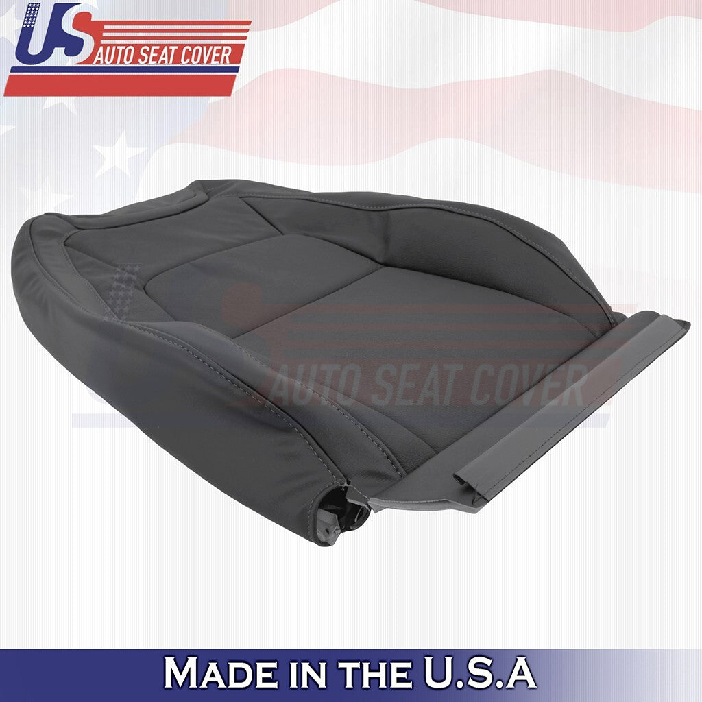 2015 to 2022 For GMC Canyon SLT Driver Top &Bottom Leather Seat Cover Black