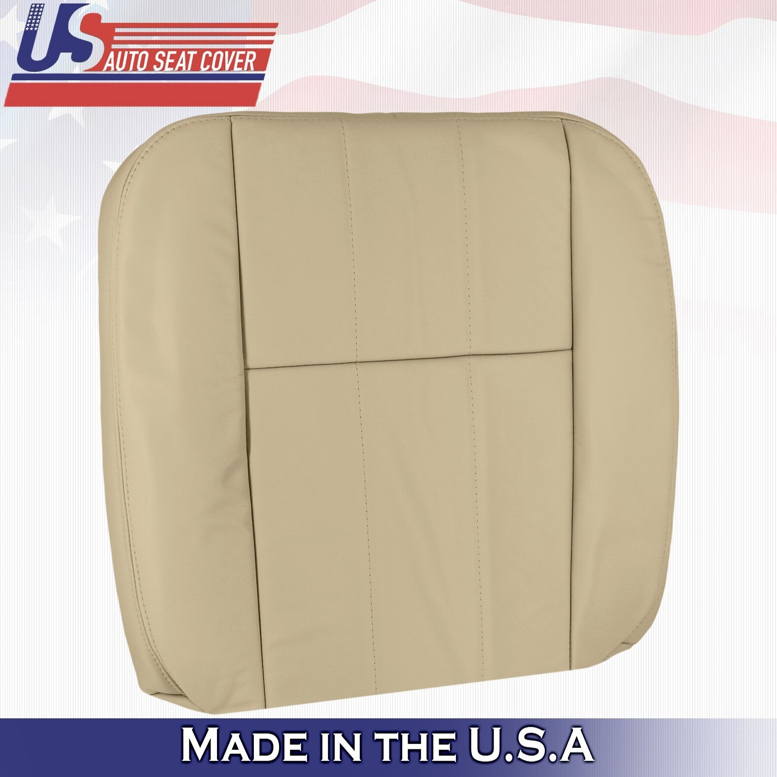 2007 2008 For Mercury Grand Marquis Driver Top & Bottom Leather Seat Covers Tan