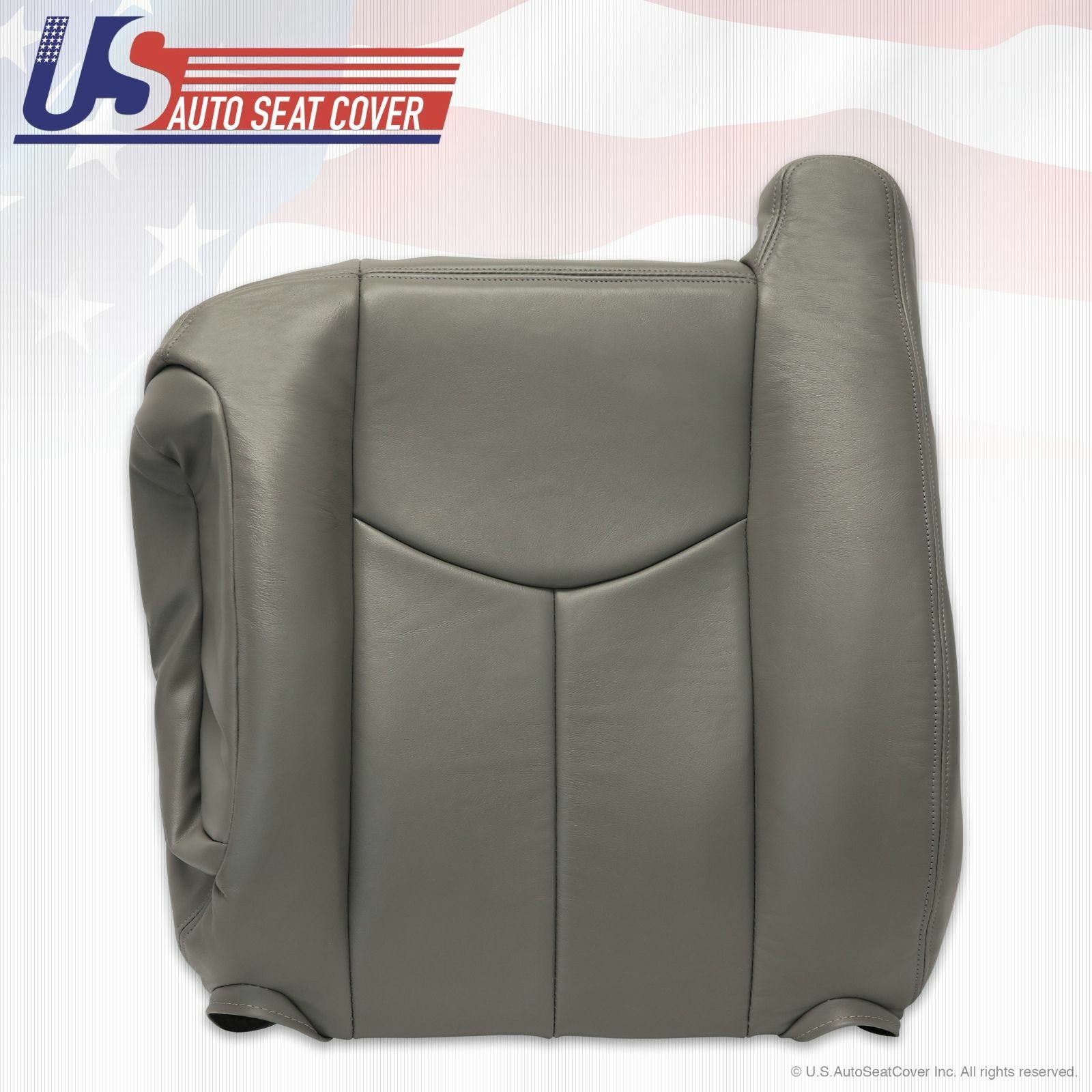 2003 2004 2005 06 GMC Sierra Driver Top Lean Back Leather Seat Cover pewter Gray