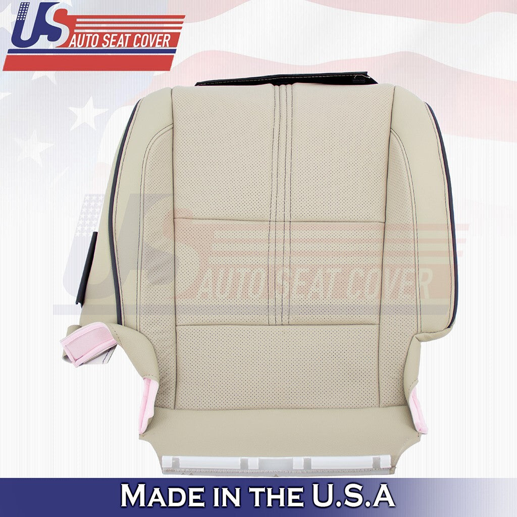 2017 to 2020 For Acura MDX Passenger Bottom w/ Perforated Leather Seat Cover Tan