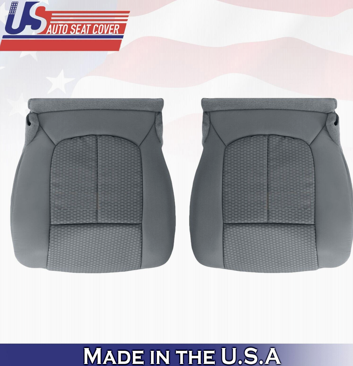 2015 2016 For Ford F250 F350 XLT Driver & Passenger 2x Bottom Cloth Covers Gray