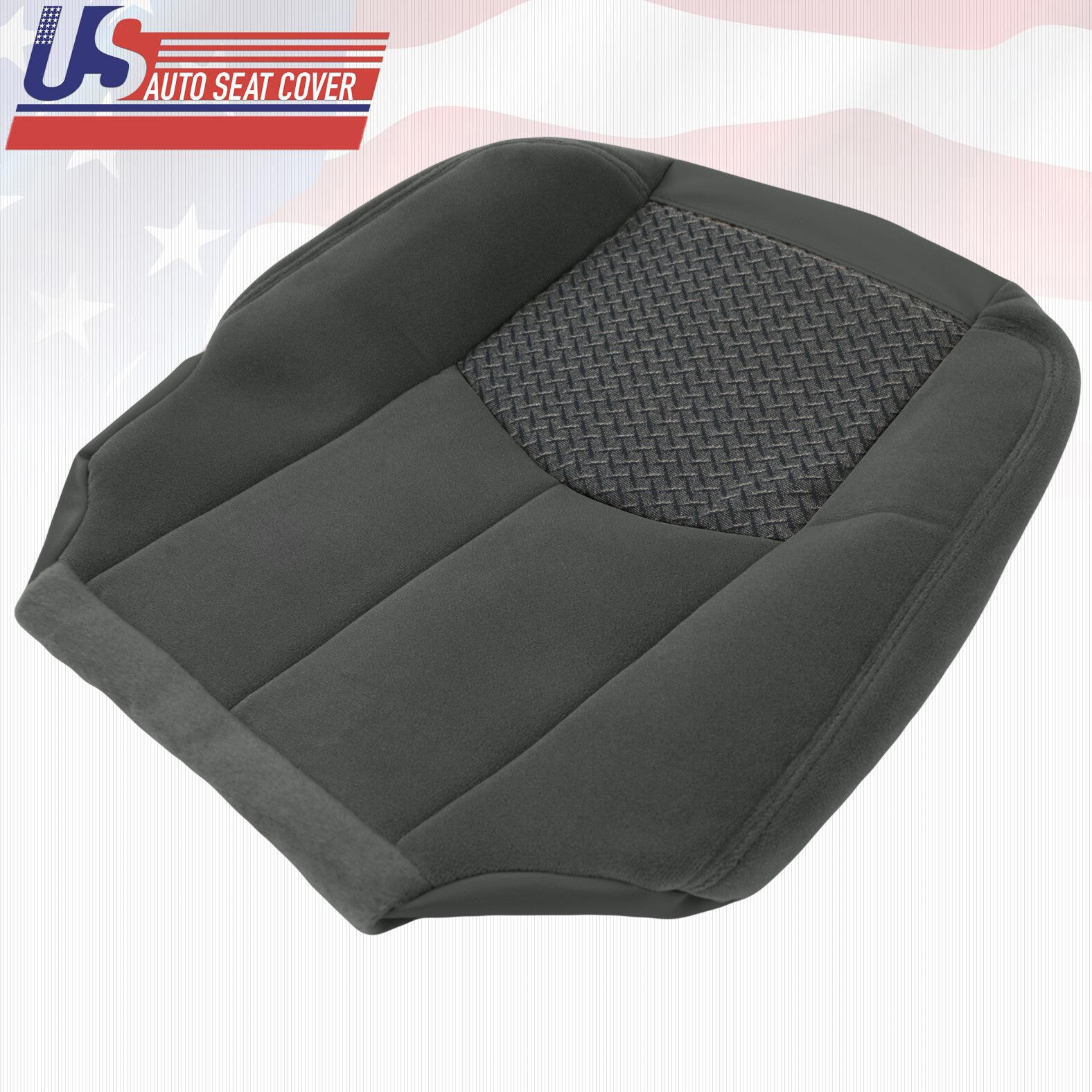 2003 2004 Fits Chevy Avalanche Passenger Bottom Leather Cloth Cover Dark Gray